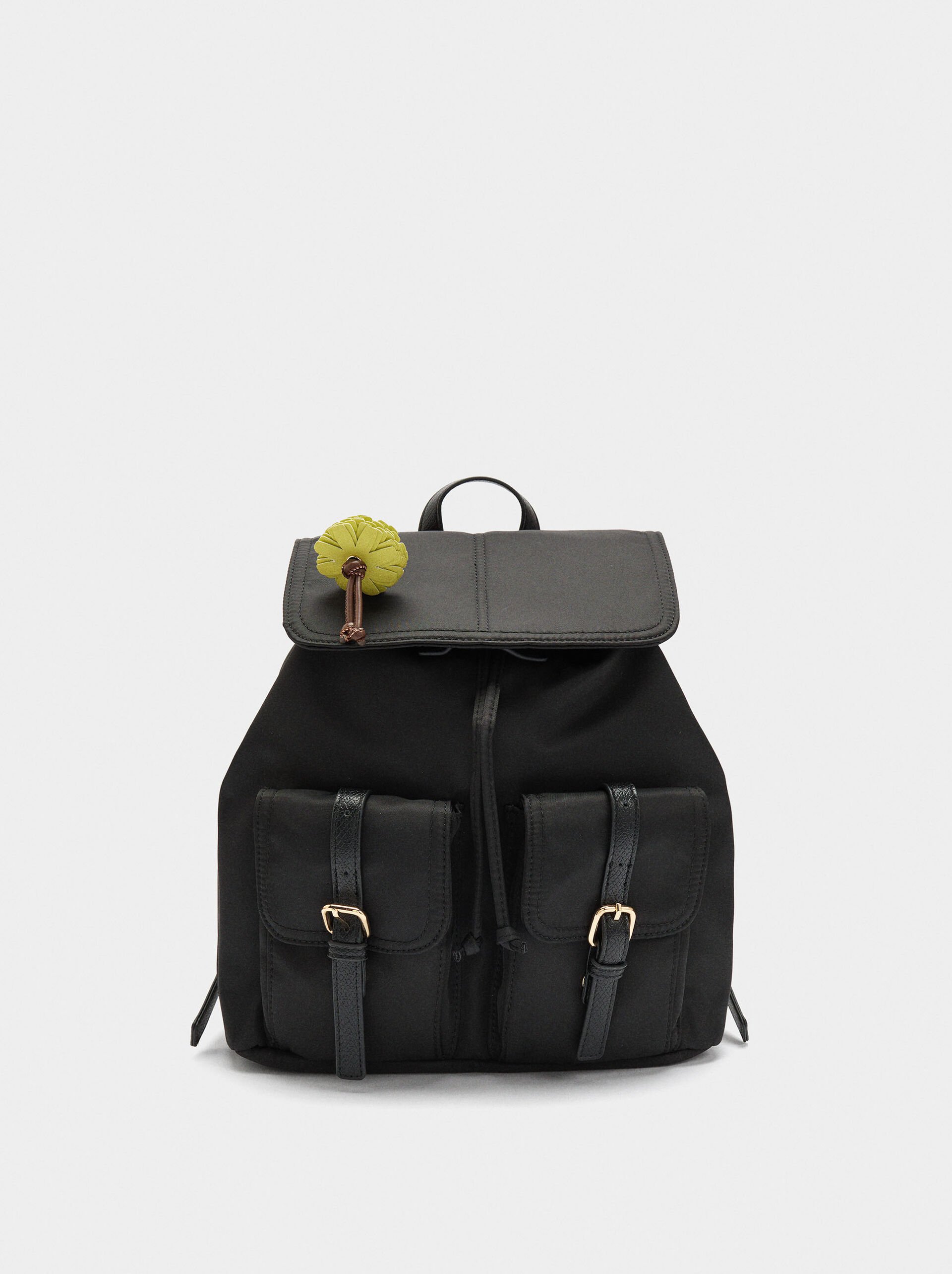 Nylon backpack with pendant image number 0.0