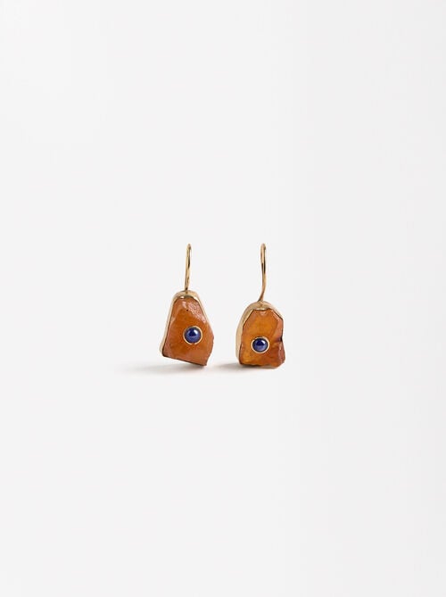 Pendientes cuadrados con piedra