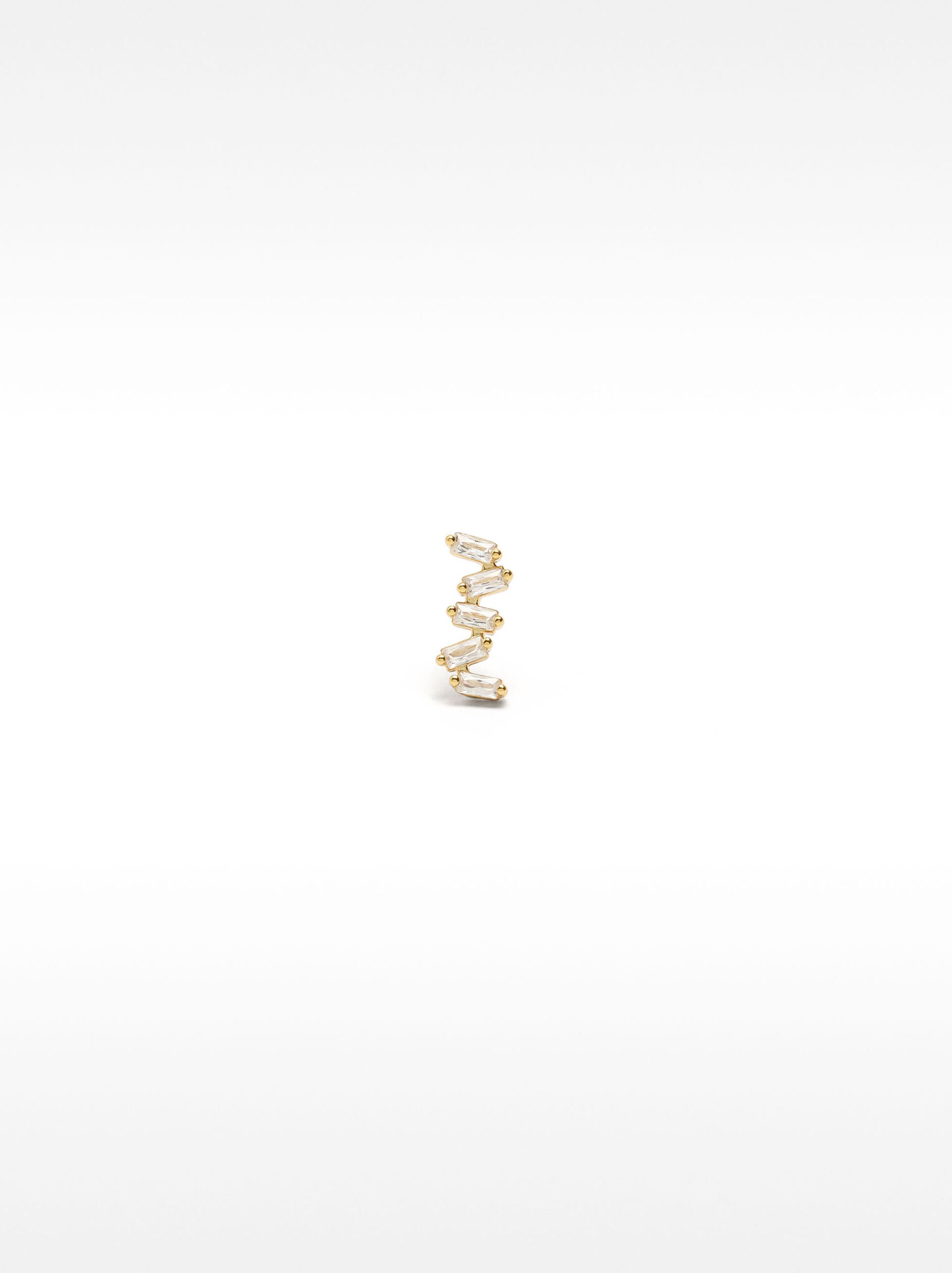 Orecchini zigzag con cristalli – argento sterling 925 image number 0.0