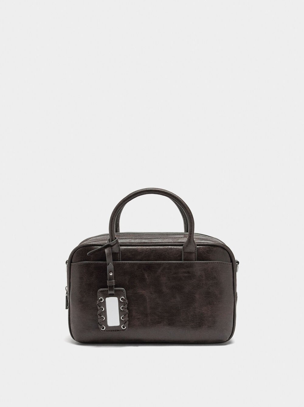 Bolso bowling de efecto envejecido