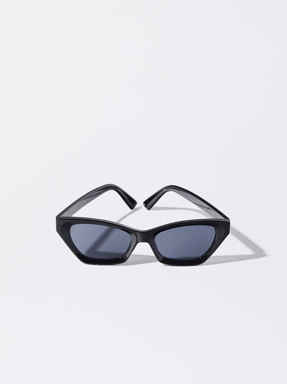Cat Eye Sunglasses, Black, hi-res