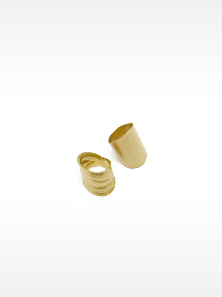 Set de anillos anchos de brass