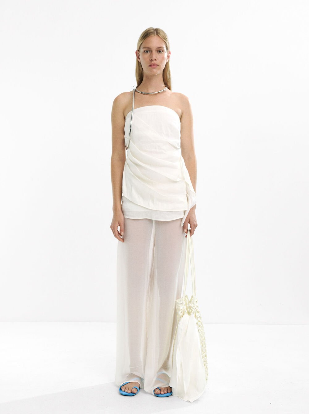 Draped bandeau top