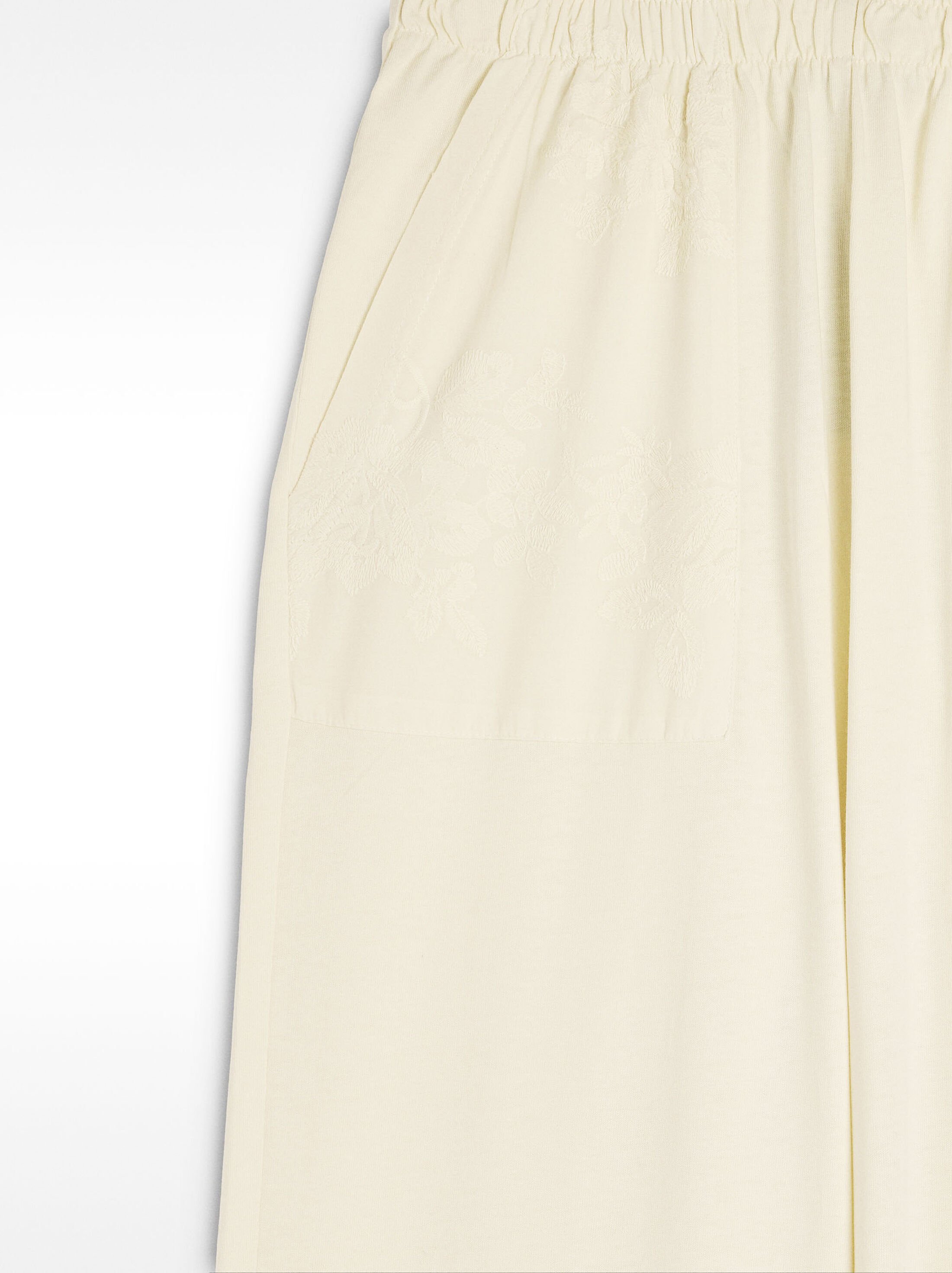 100% cotton trousers with embroidery image number 6.0