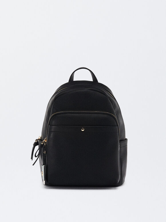 Backpack With Pendant, Black, hi-res