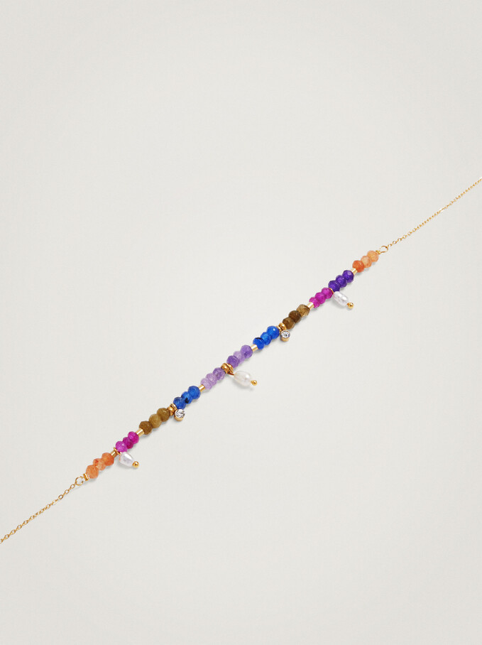 Stainless Steel Multicoloured Necklace, Multicolor, hi-res