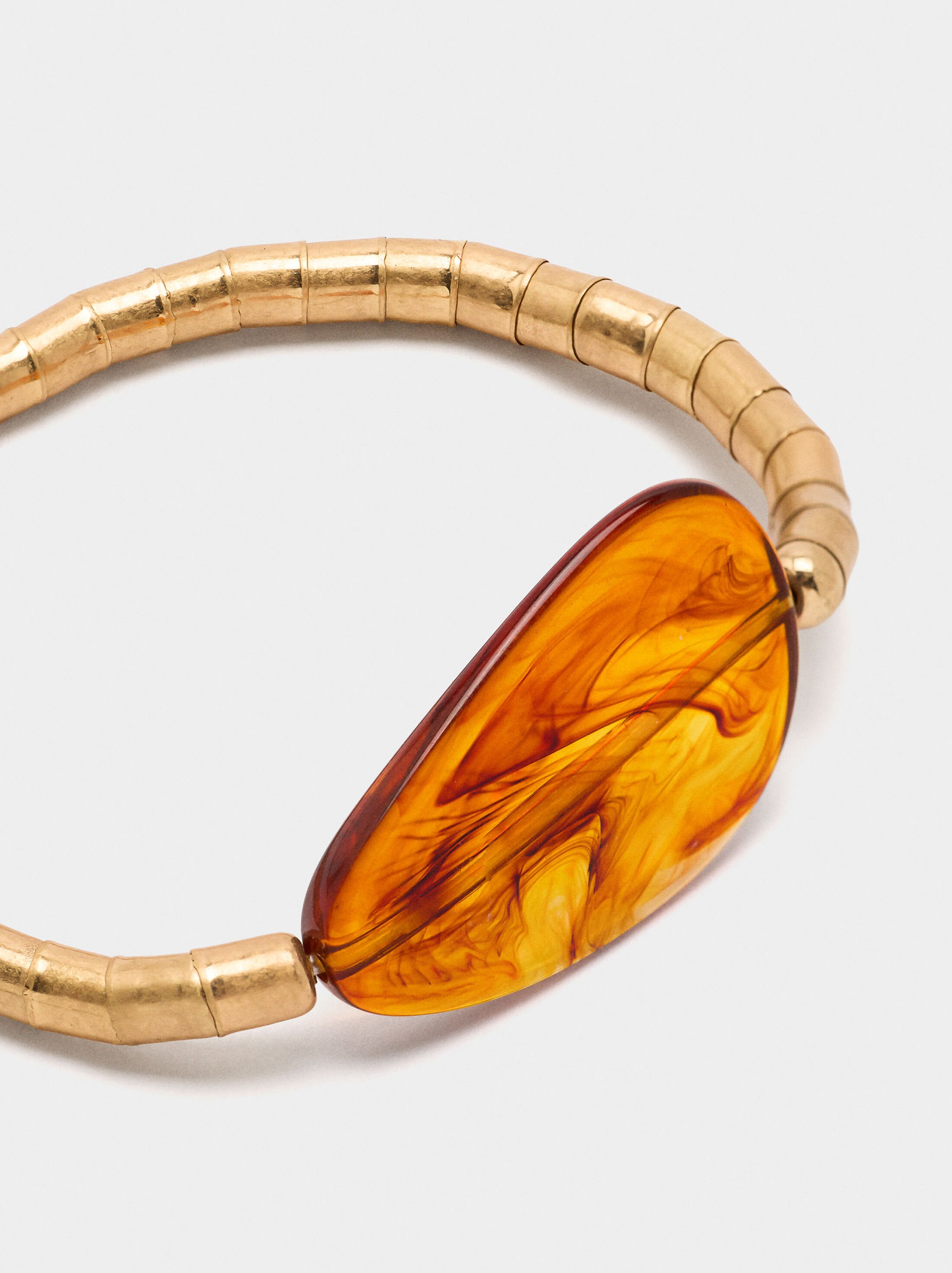 Elastic bracelet with stone effect detail image number 1.0