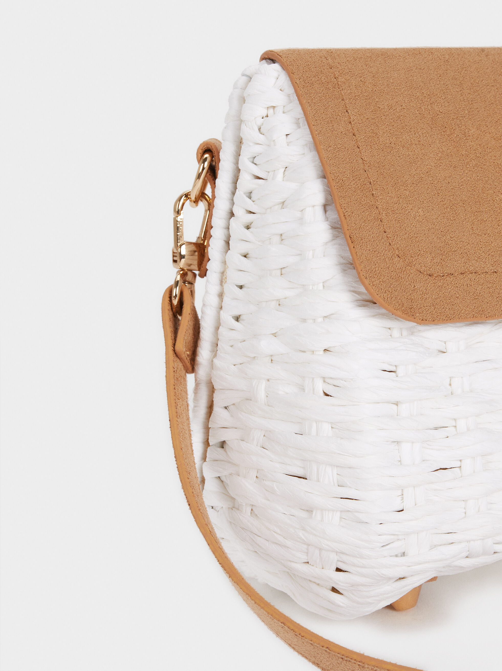 white raffia bag