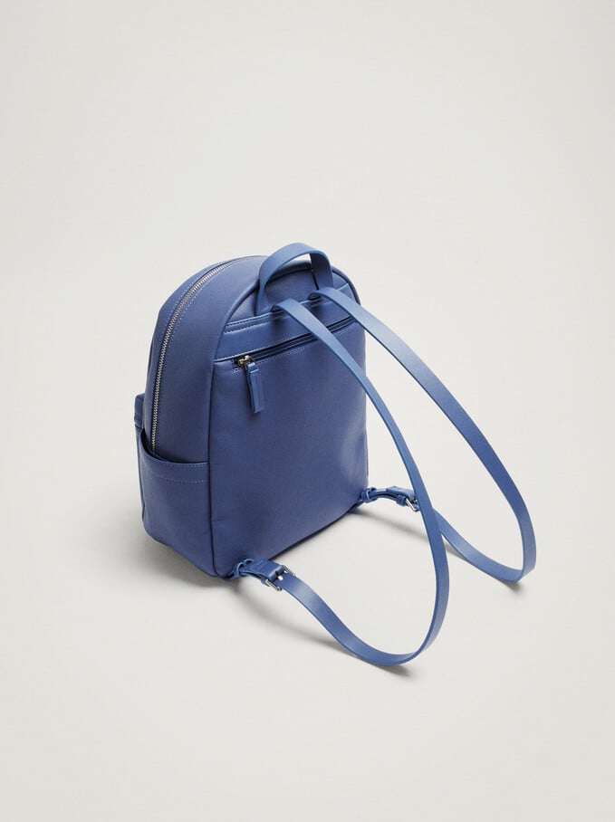 Backpack With Outer Pockets, Blue, hi-res