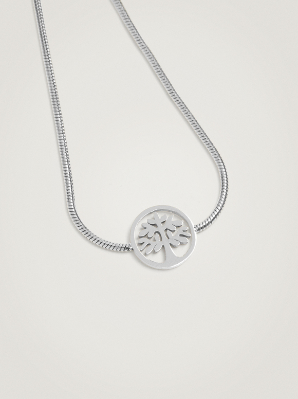 Steel Bracelet With Tree Of Life, Silver, hi-res