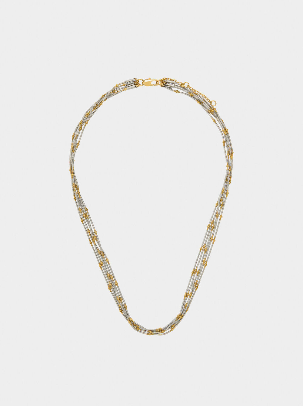 Multi-collar bicolor with stainless steel