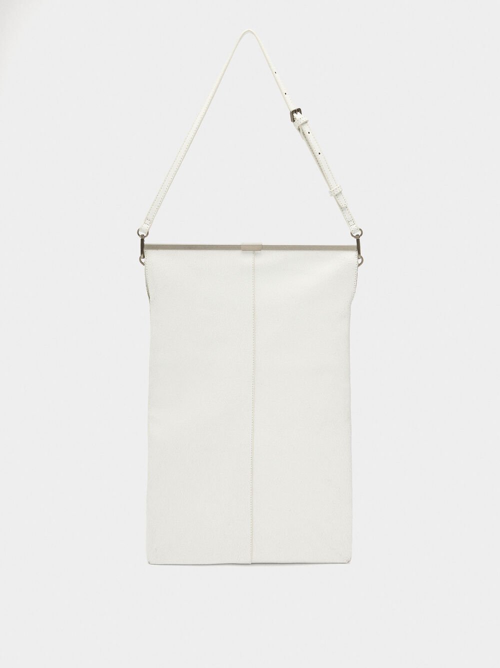 Shoulder bag with cracked leather