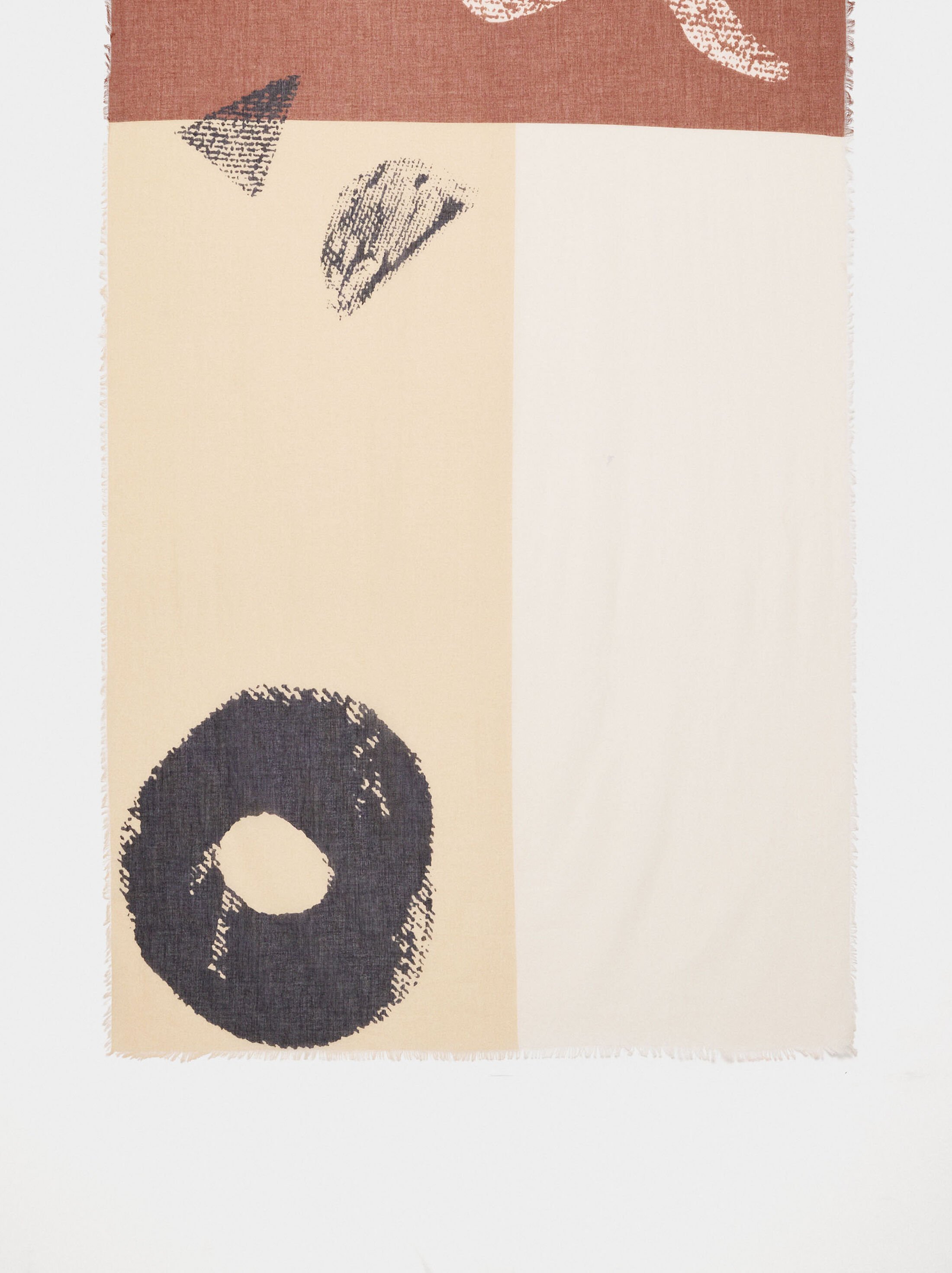 Printed scarf with 100% cotton image number 3.0