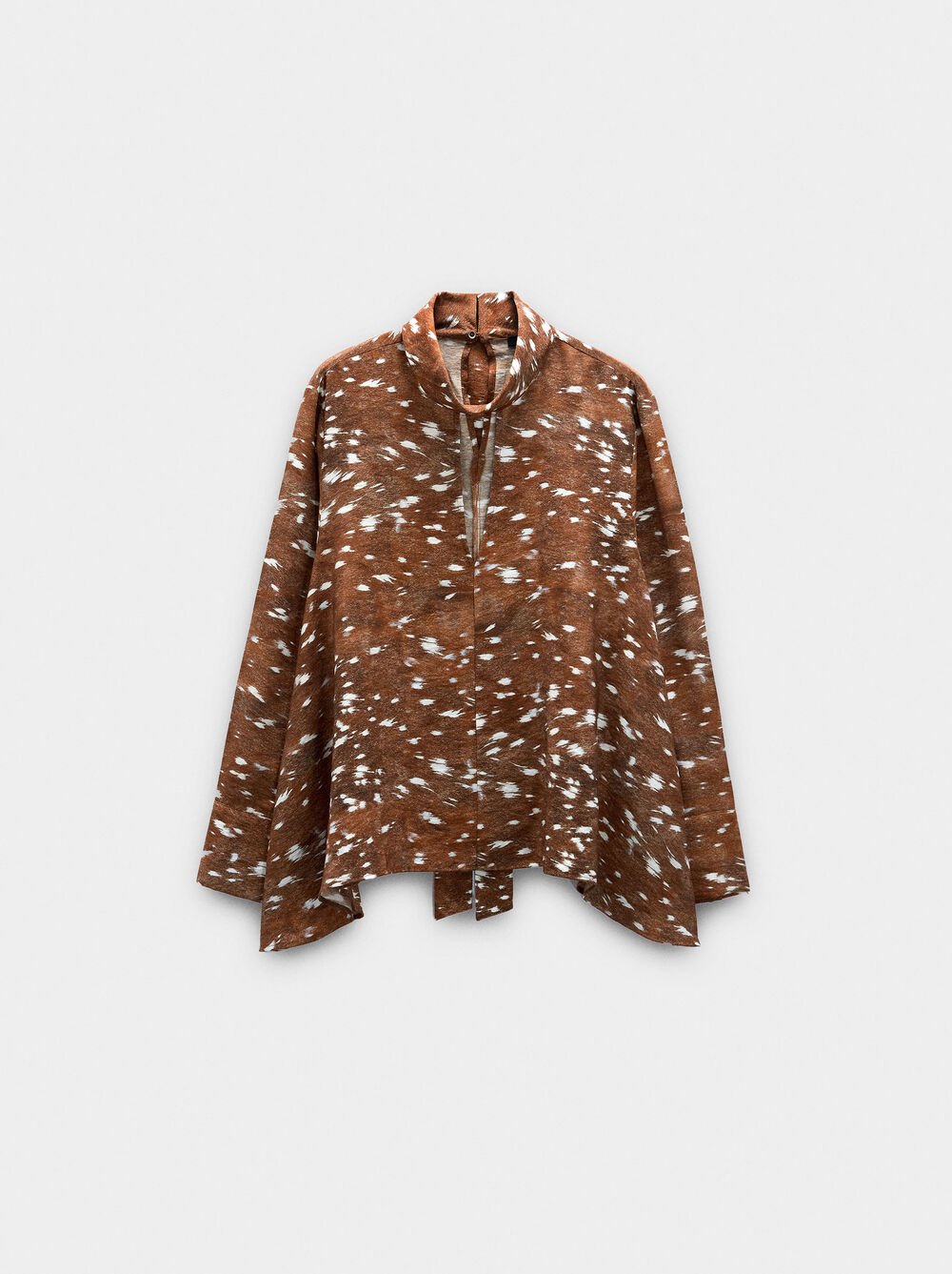 Bluse mit langen Ärmeln mit Animal-Print