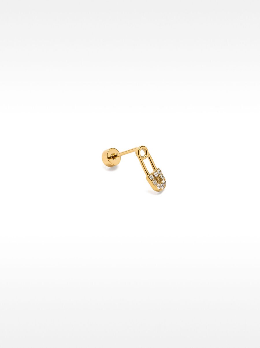 Piercing épingle avec cristaux - acier inoxydable