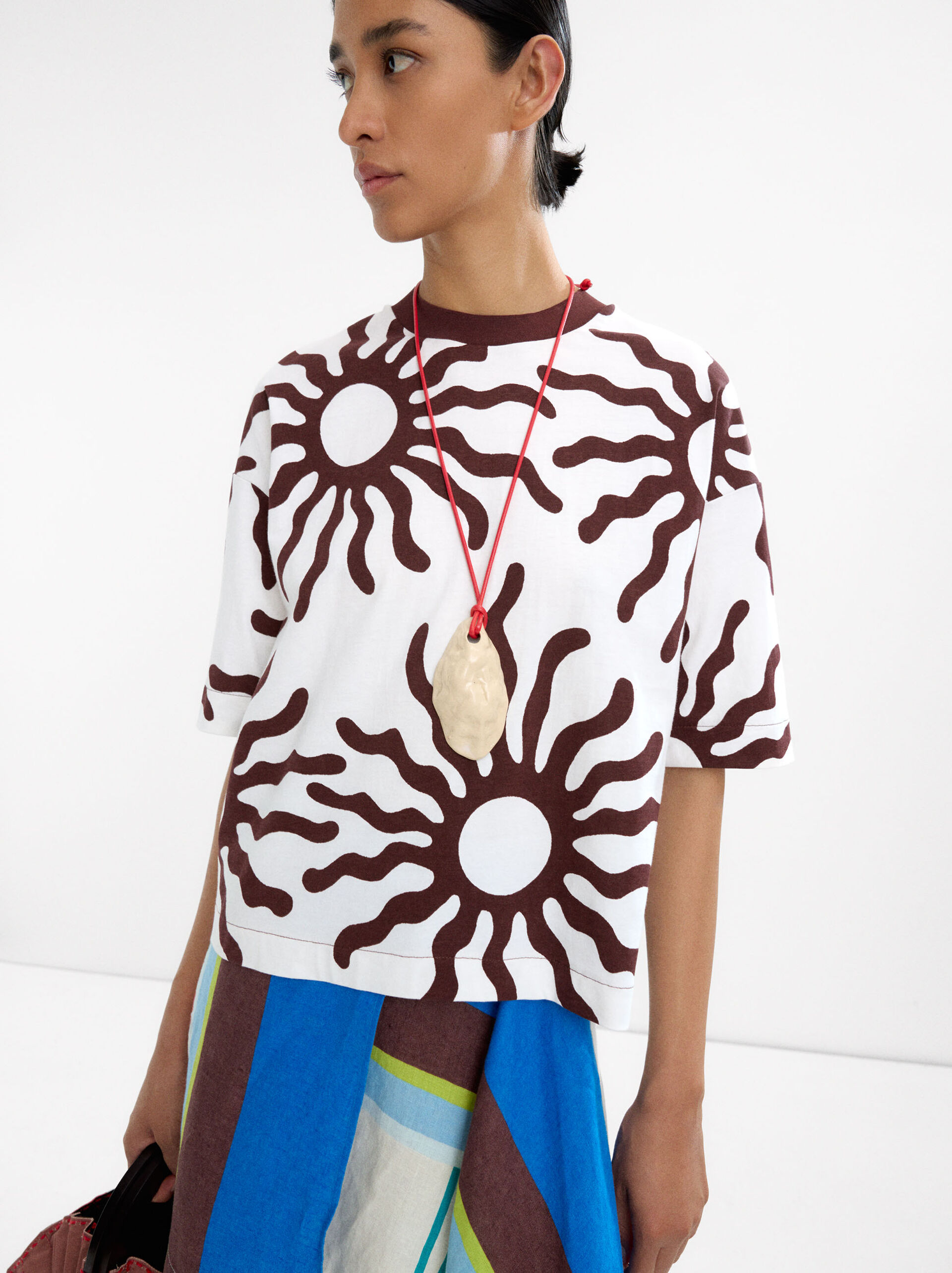 100% cotton t-shirt with print image number 5.0