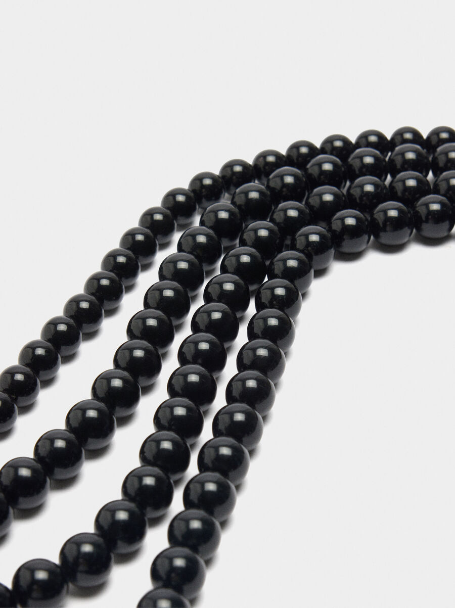 Short multicolour bead necklace