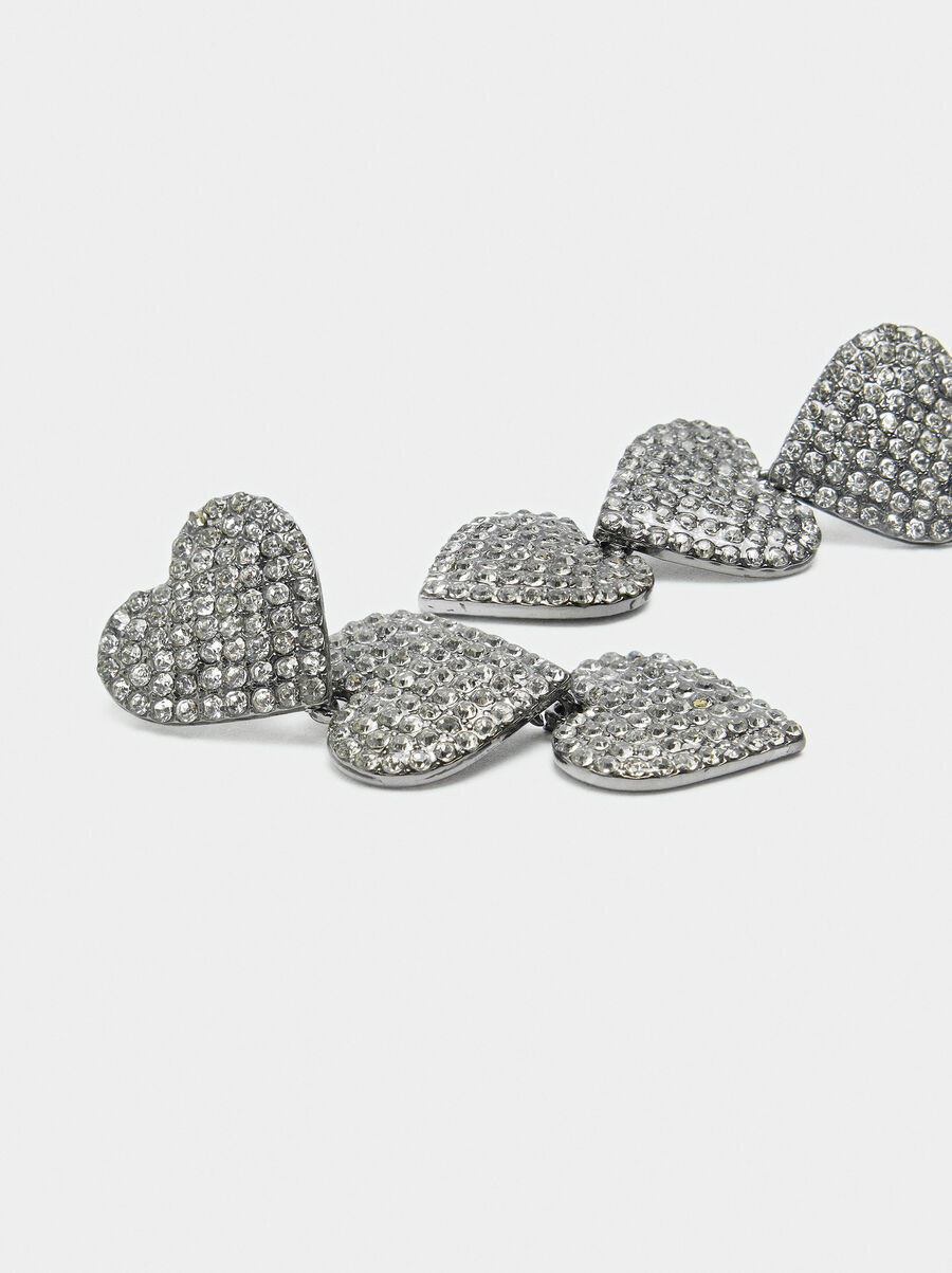 Pendientes maxi con corazones