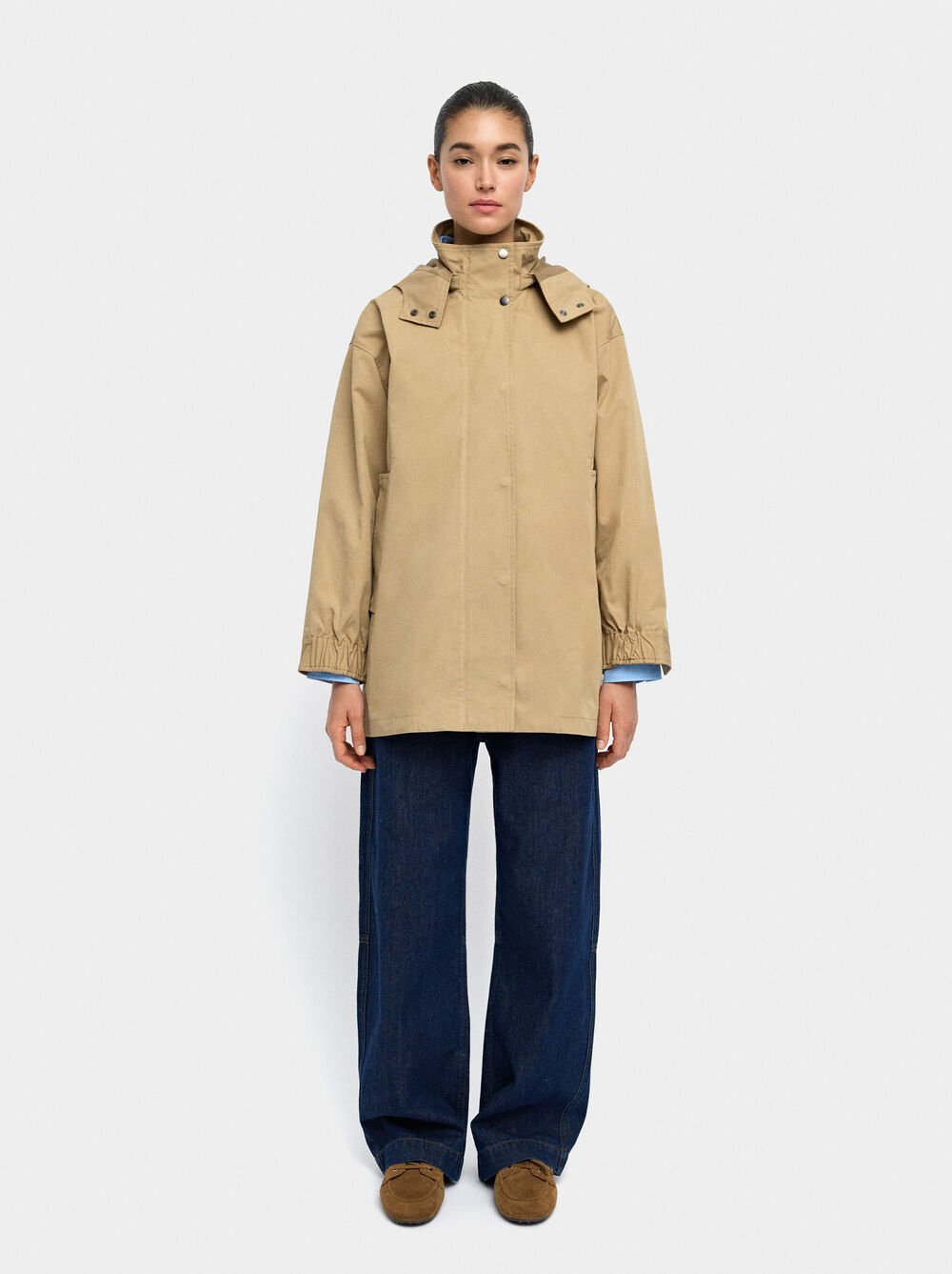 High-neck parka