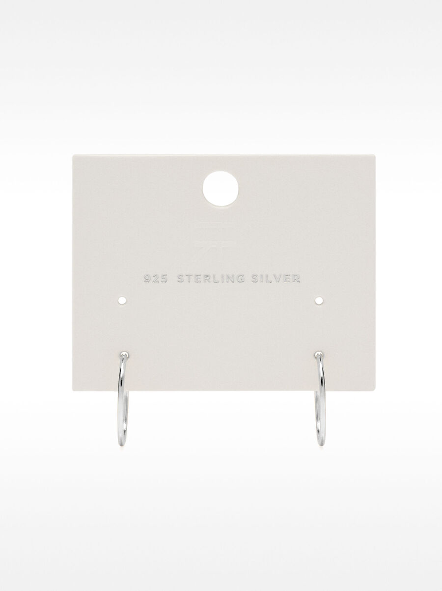 Pendiente de aro cortos de plata 925
