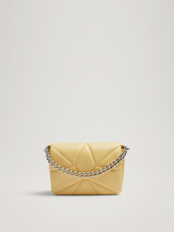 Crossbody Bag With Chain, Yellow, hi-res