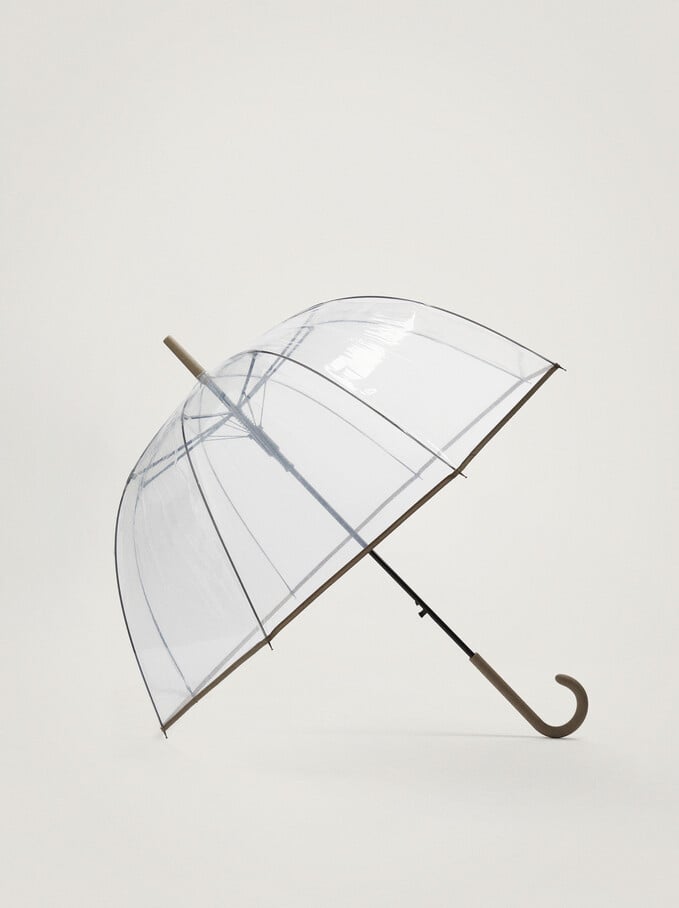 Large Folding Umbrella, Grey, hi-res