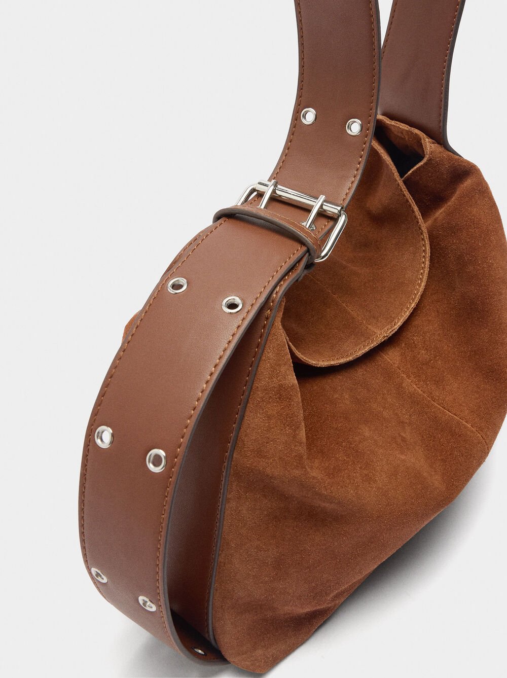 Sac à épaule en cuir suédé M