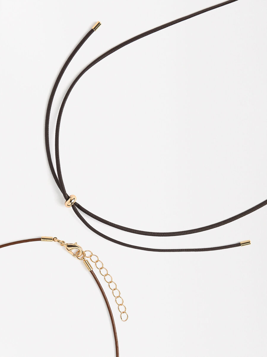 Set of stone necklaces