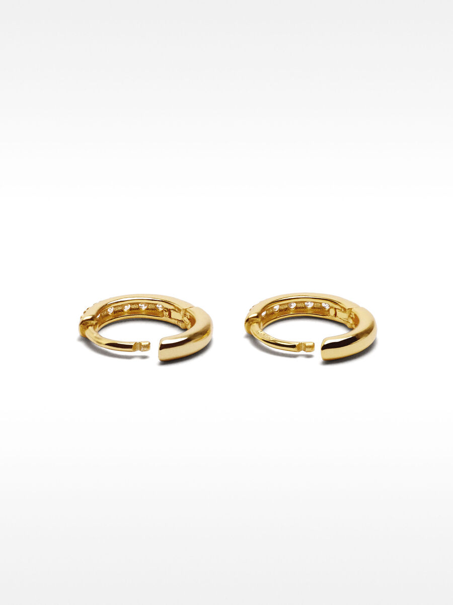 929 SILVER PERSONALISED HOOP EARRINGS WITH ZIRCONIAS