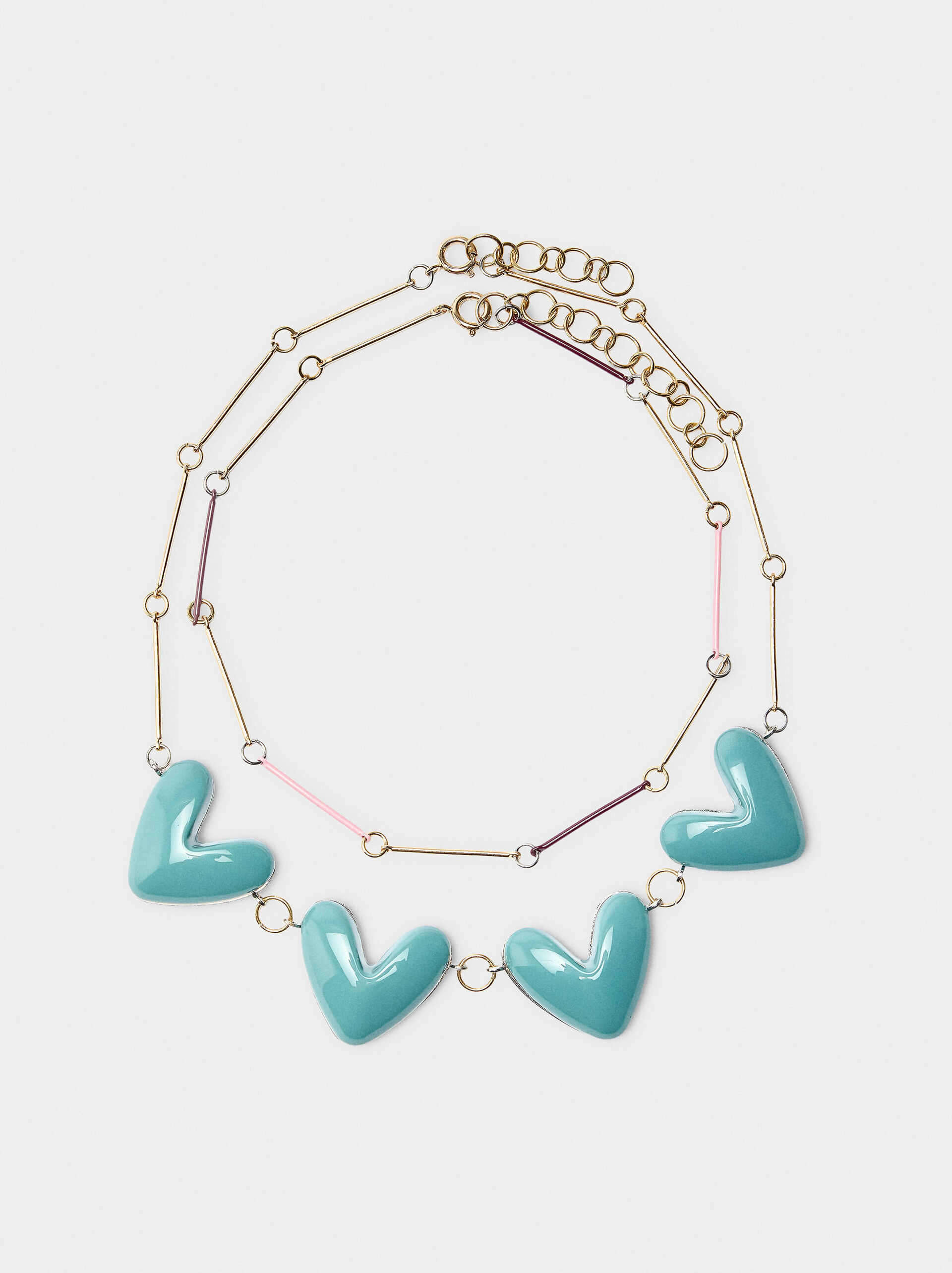 Set of necklaces with hearts image number 1.0
