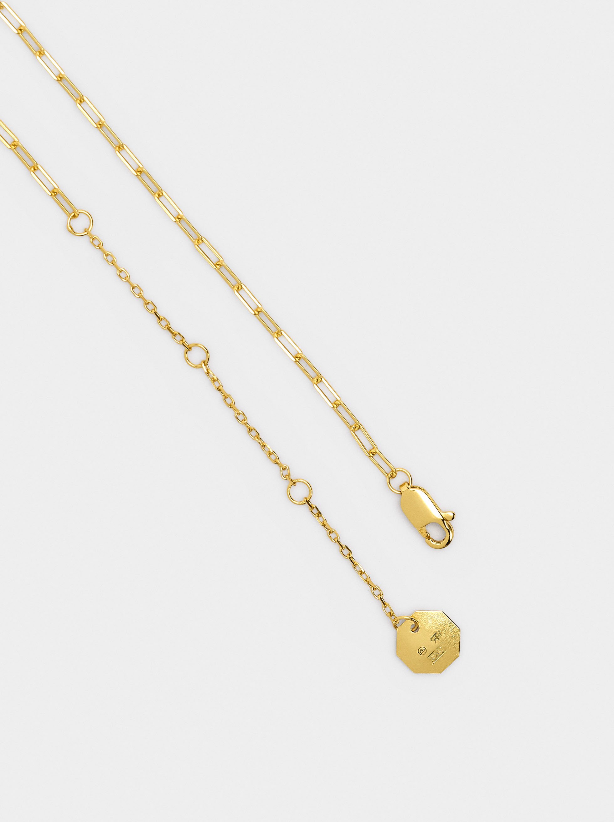 Necklace of links with irregular pendant - 925 sterling silver image number 3.0