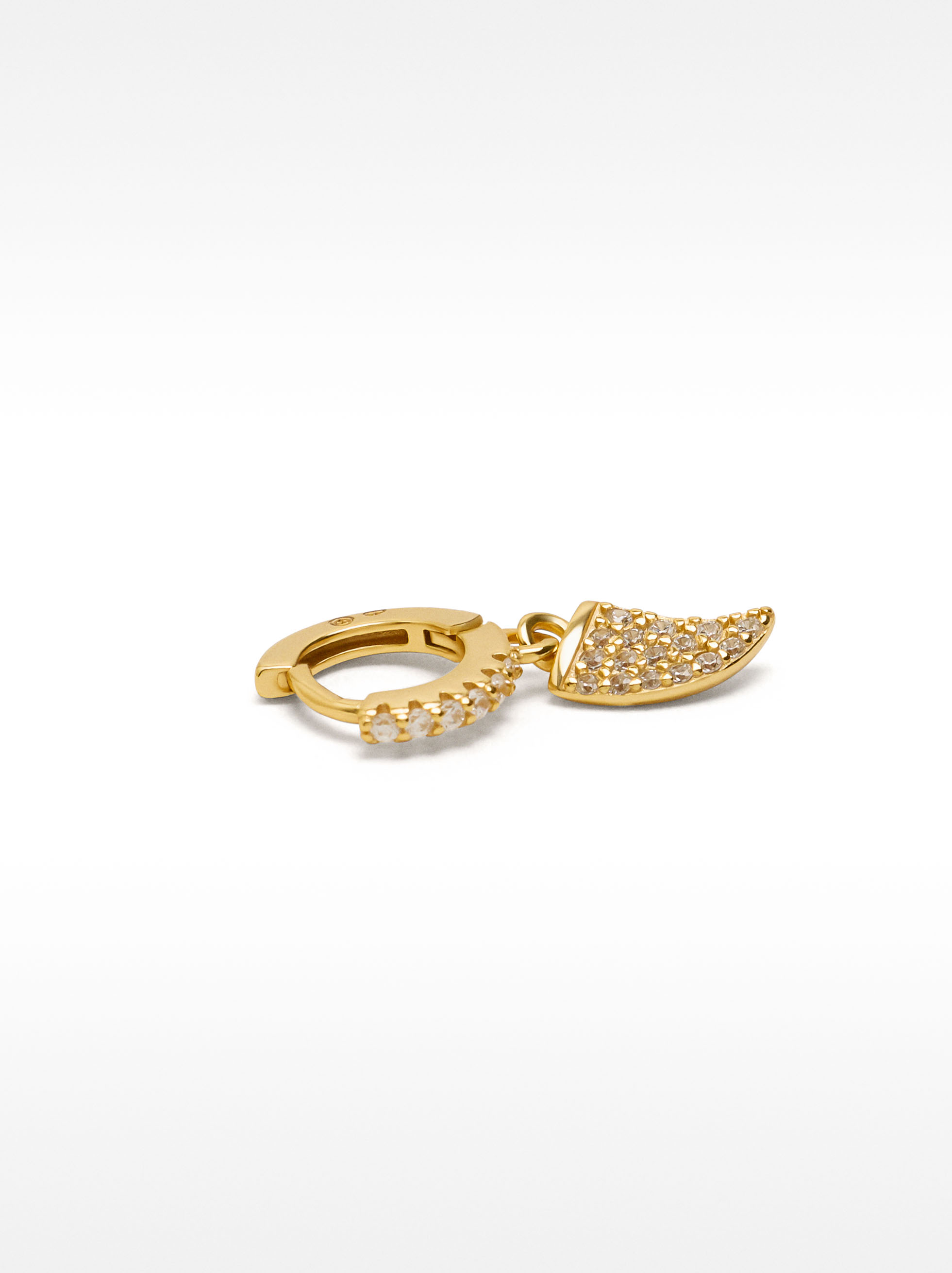 Orecchino singolo con zirconi – argento sterling 925 image number 2.0