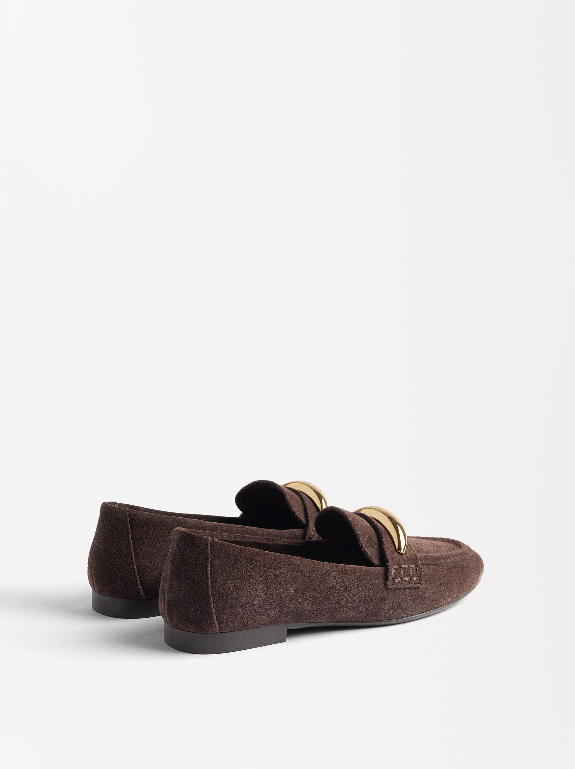 Mocassins en cuir avec détail métallique image number 3.0