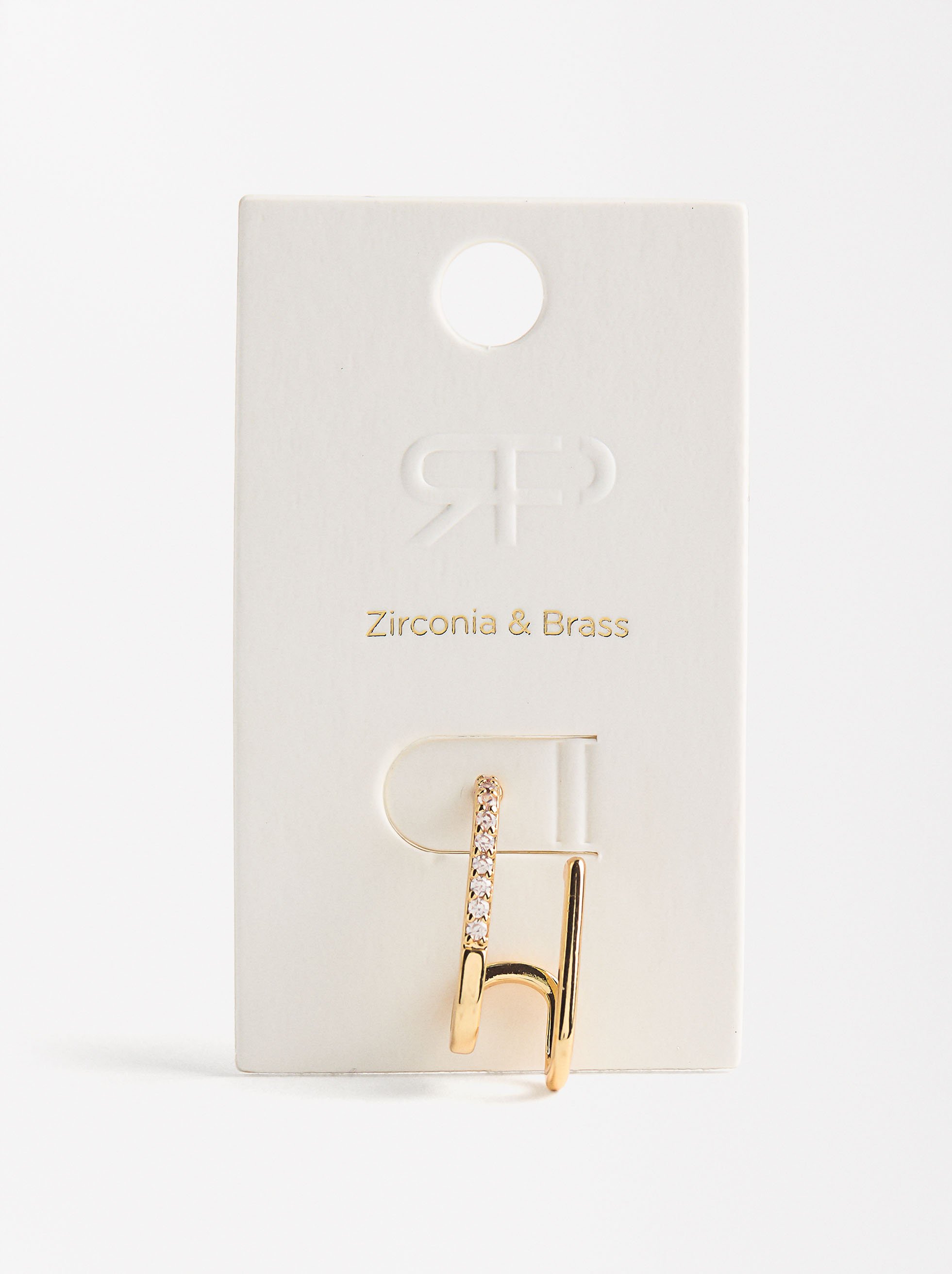 Earjacket individual pavé con zirconias  image number 3.0