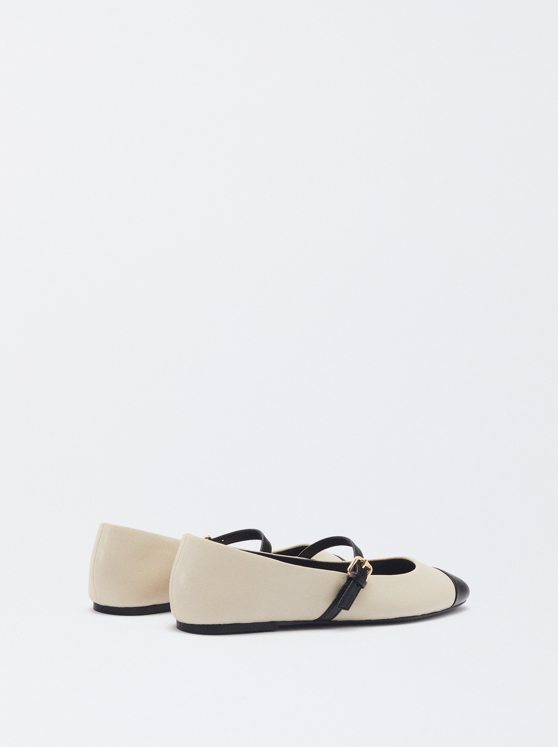 Bicolor Ballerinas With Buckle image number 4.0