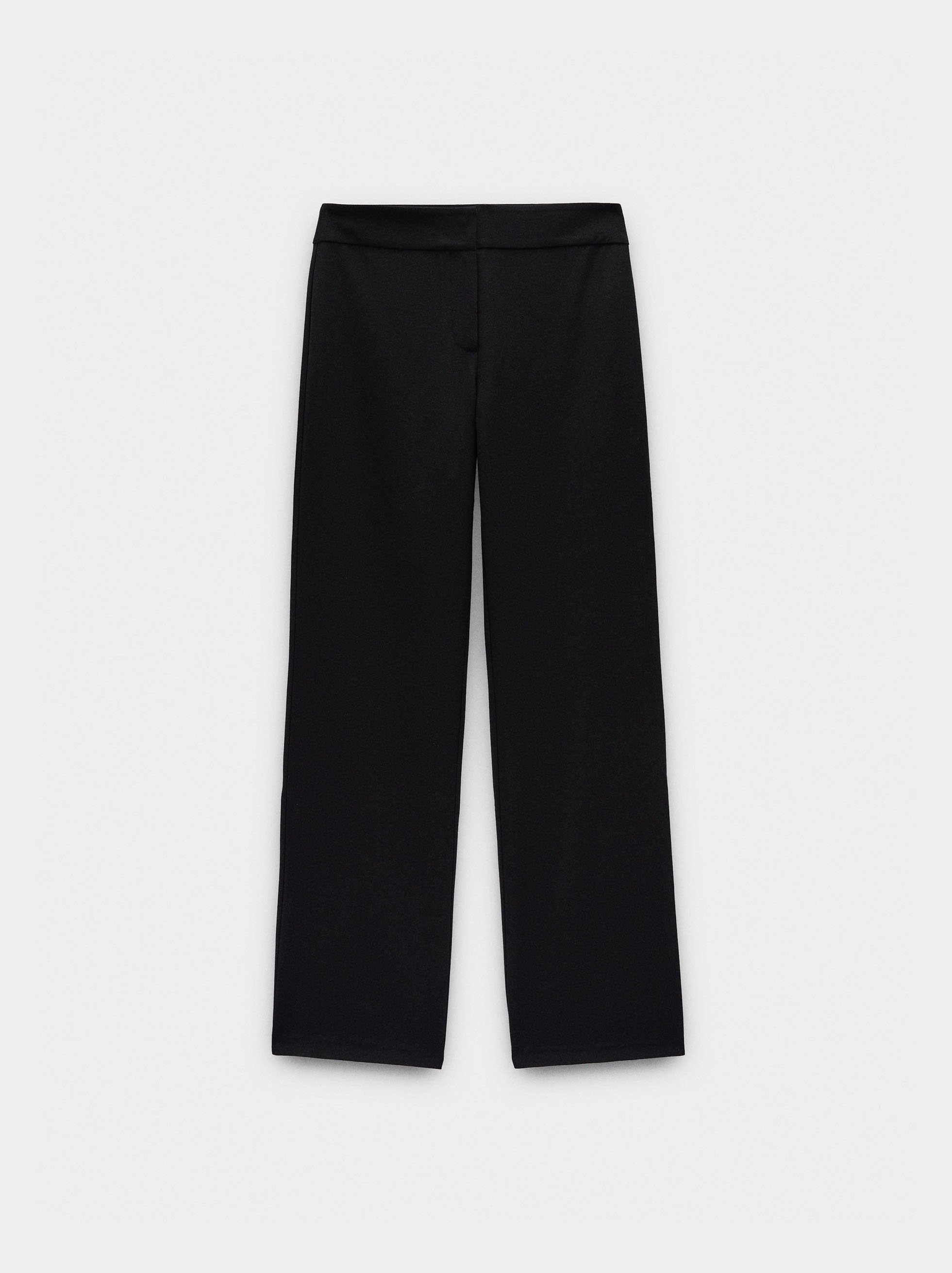 Straight trousers with mid-rise waist image number 6.0