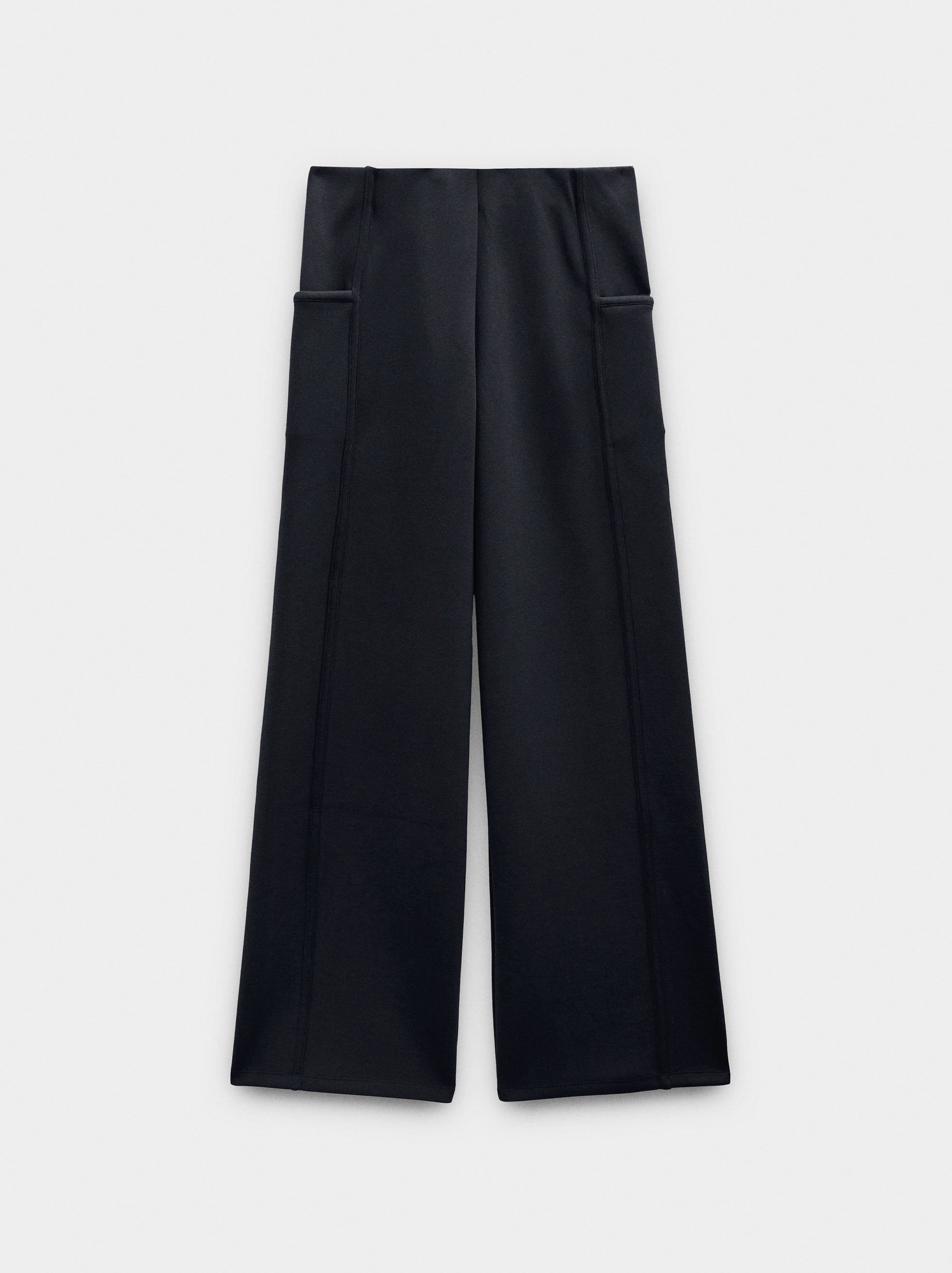 Straight pants with elastic waist image number 4.0