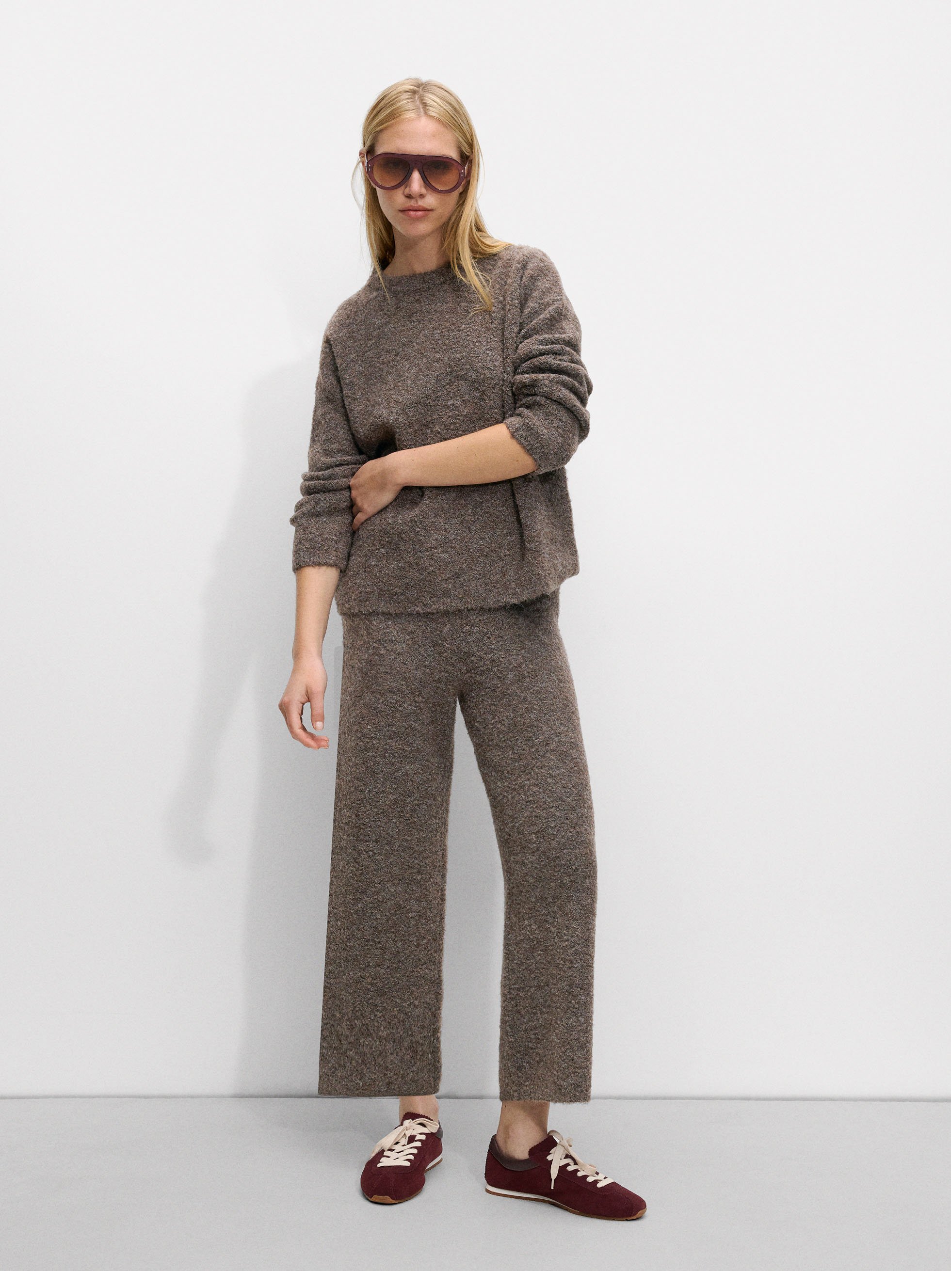 Knit sweater with wool blend image number 4.0