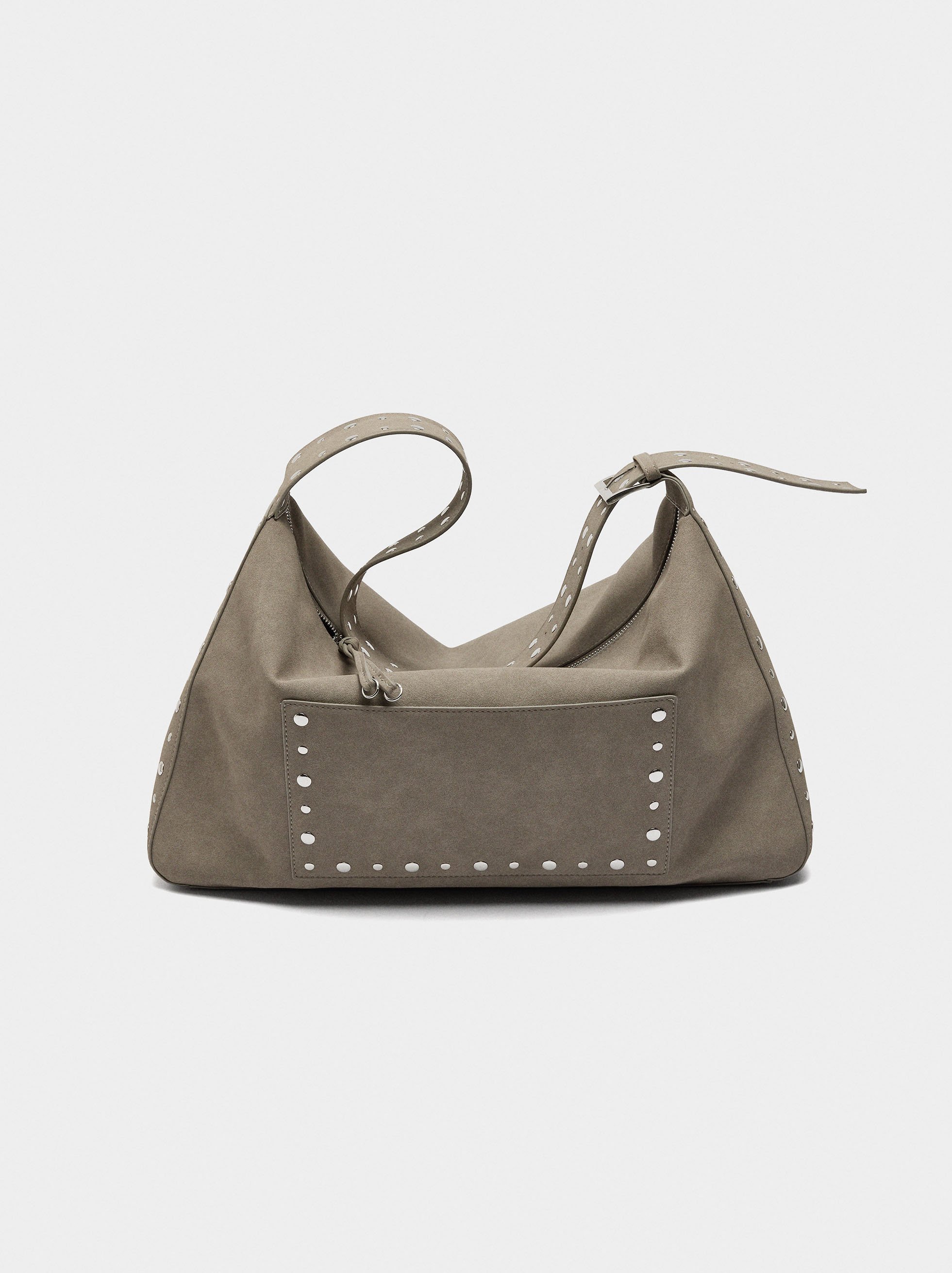 Leather-effect handbag with studs image number 5.0