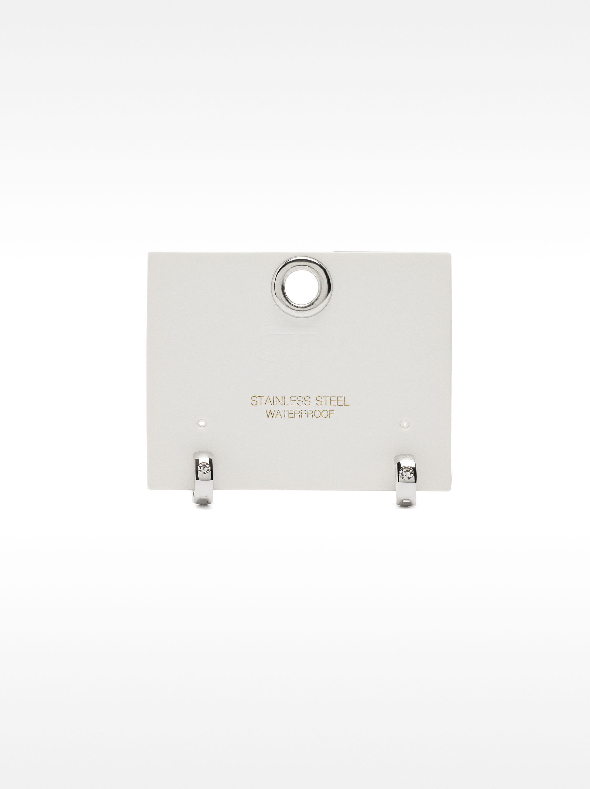 Earrings with crystals - stainless steel image number 3.0