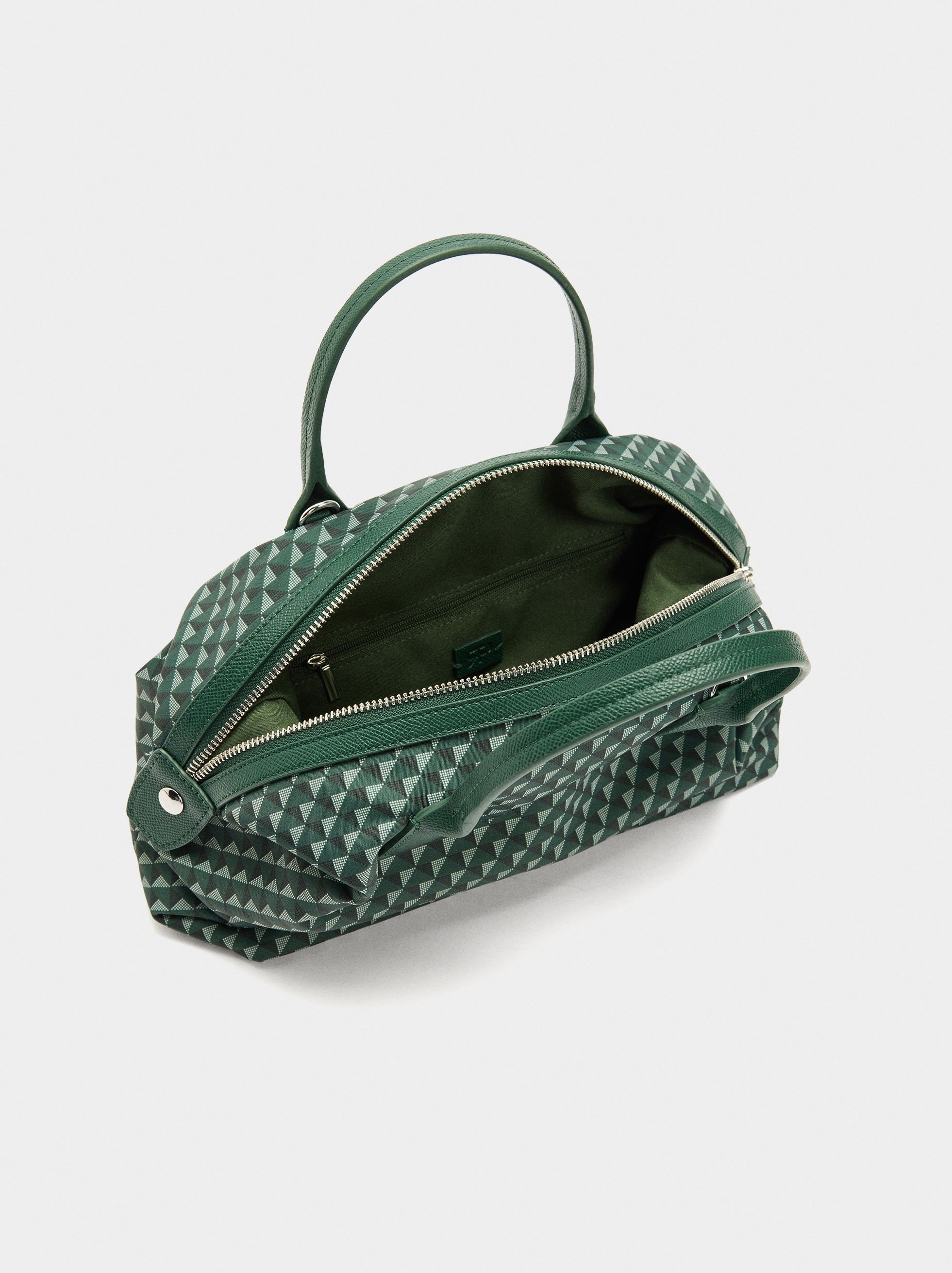 Printed nylon tote bag image number 5.0