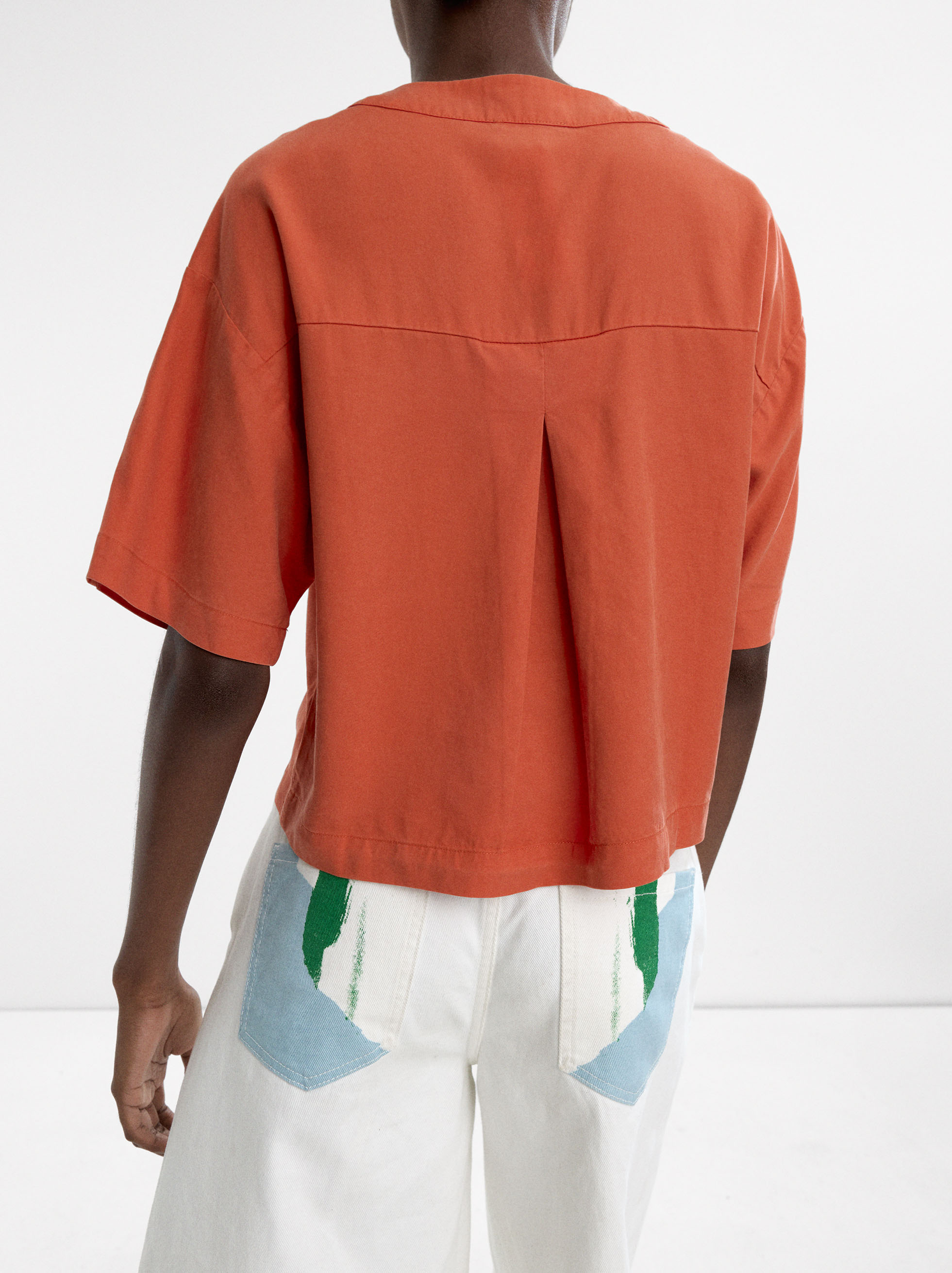 Short-sleeved shirt with 100% lyocell image number 3.0