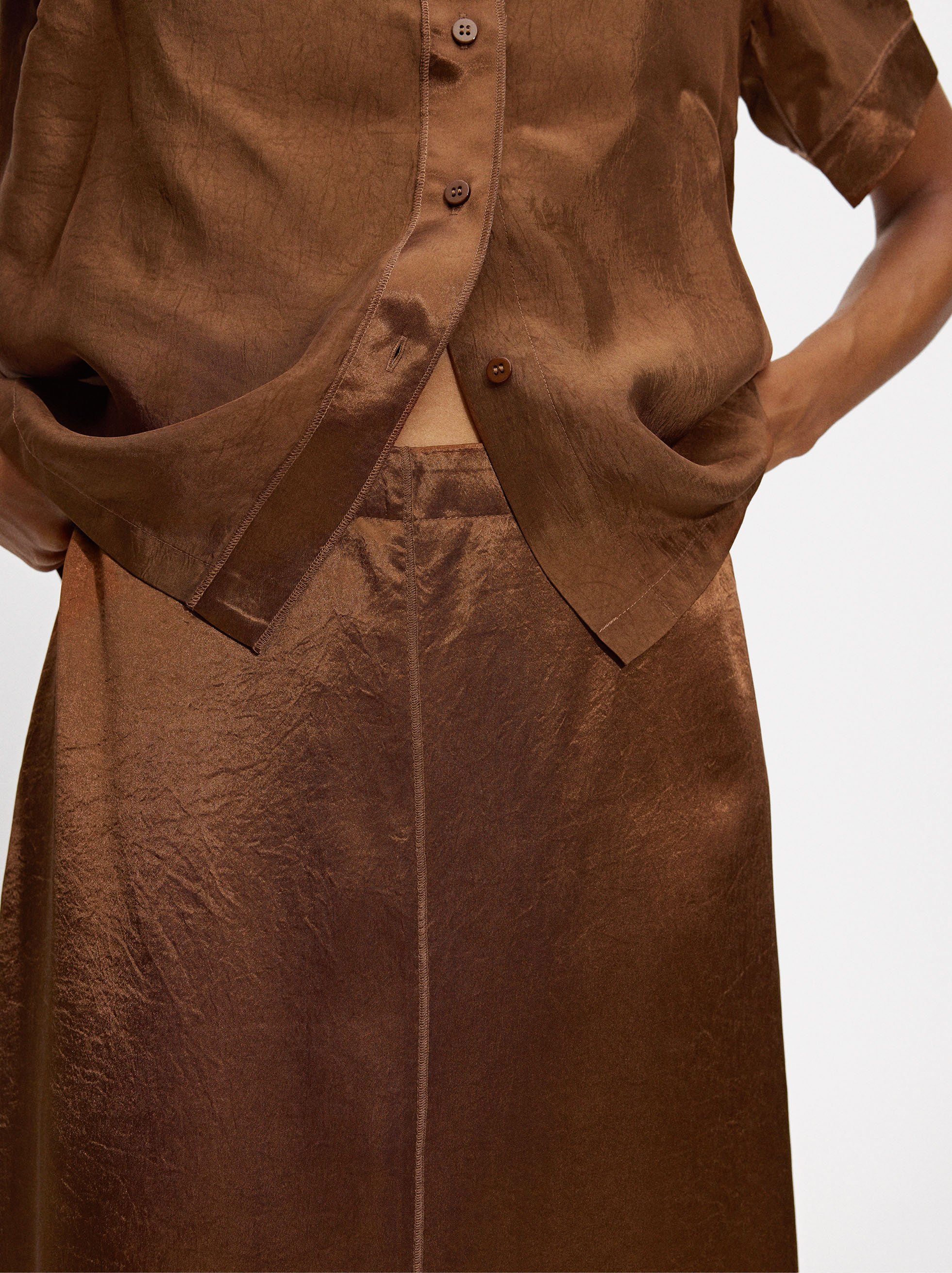 Satin skirt image number 4.0