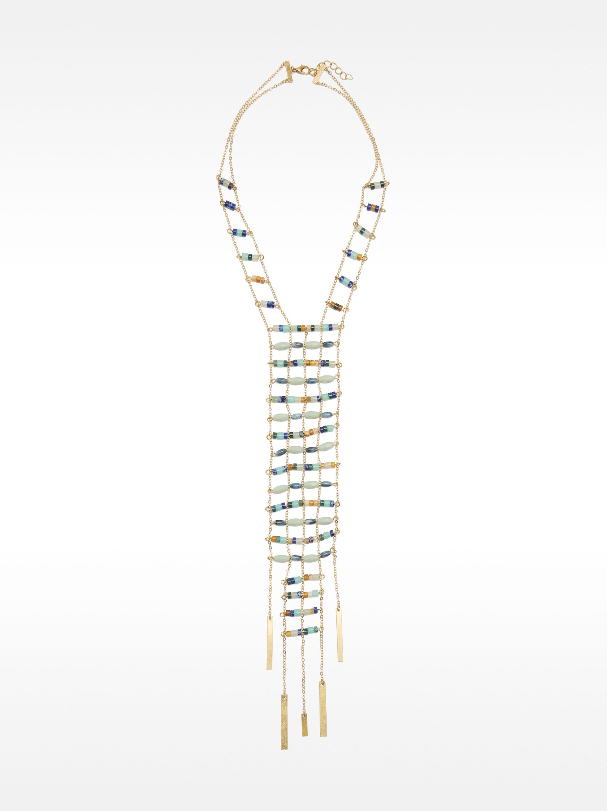 Collana lunga pendente in pietra image number 0.0
