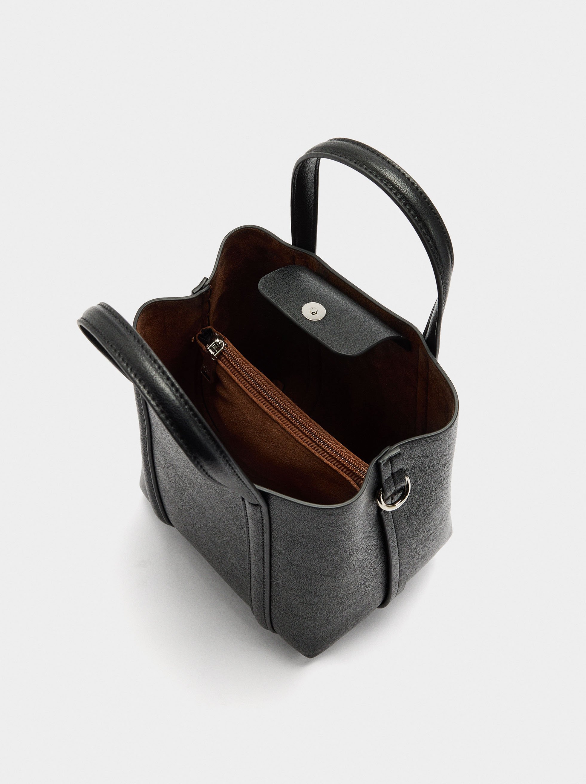 Tote bag with crossbody strap S image number 4.0