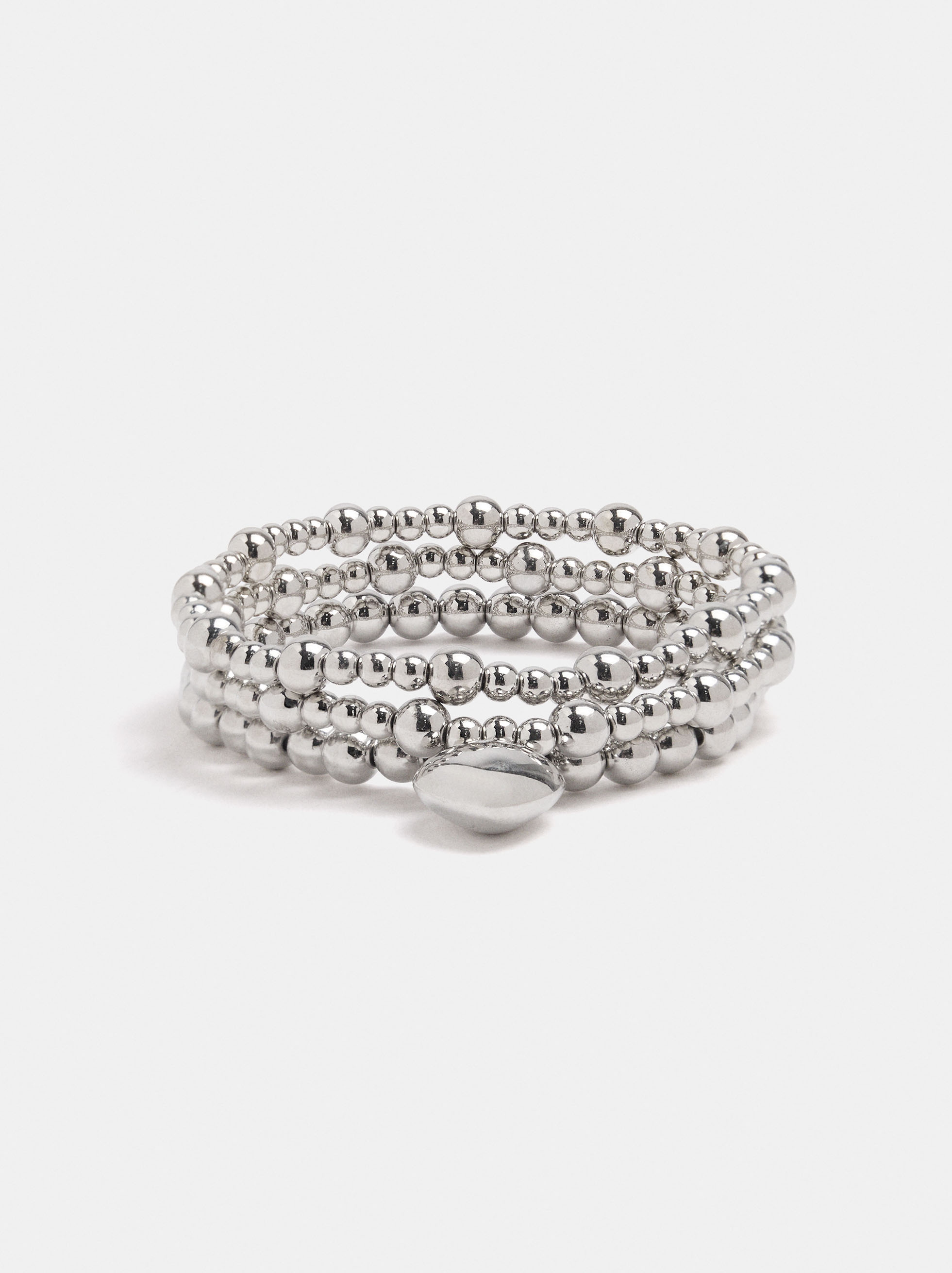 Set of elasticated heart bracelets image number 0.0