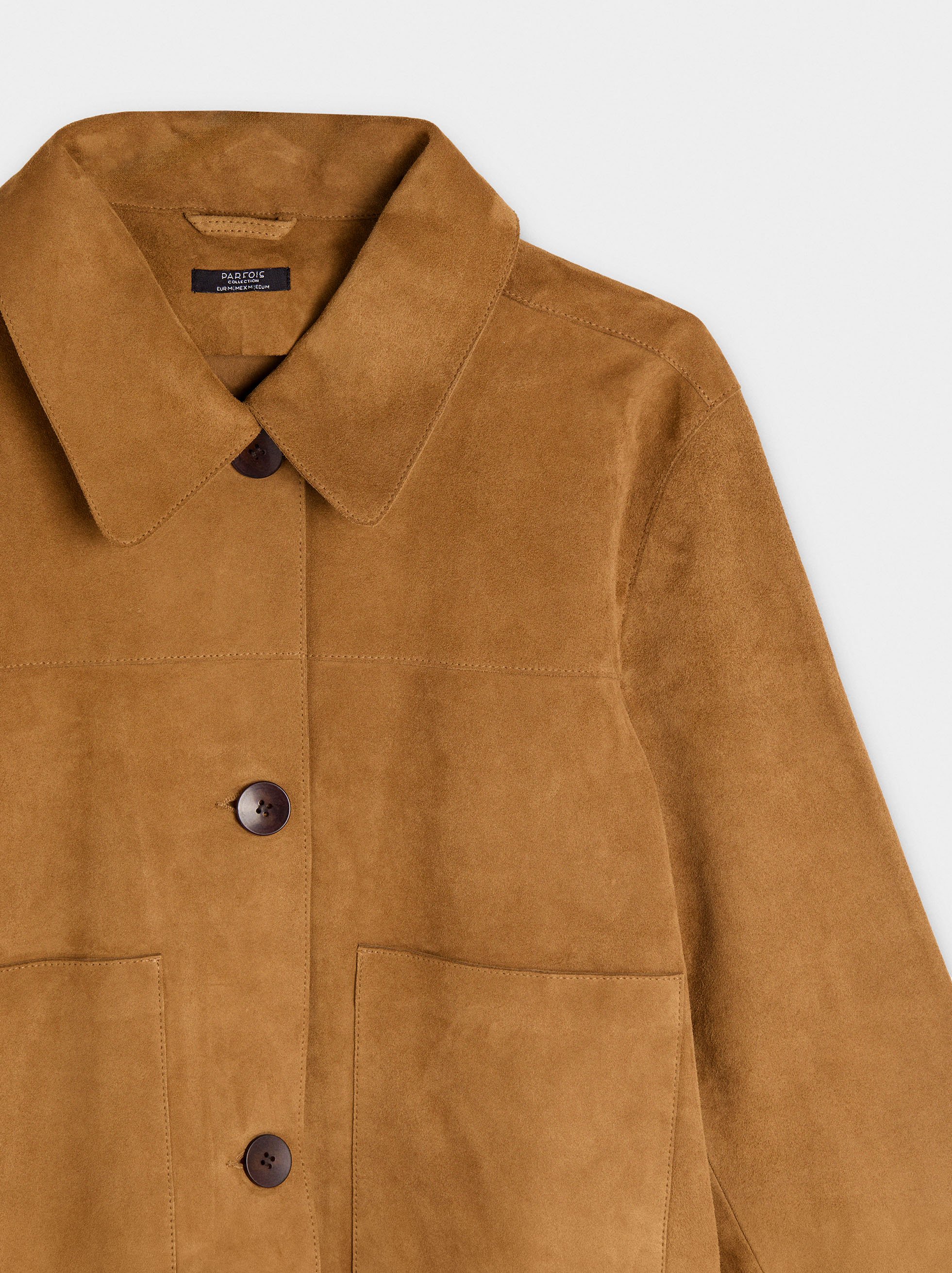 Veste en cuir avec des boutons image number 5.0