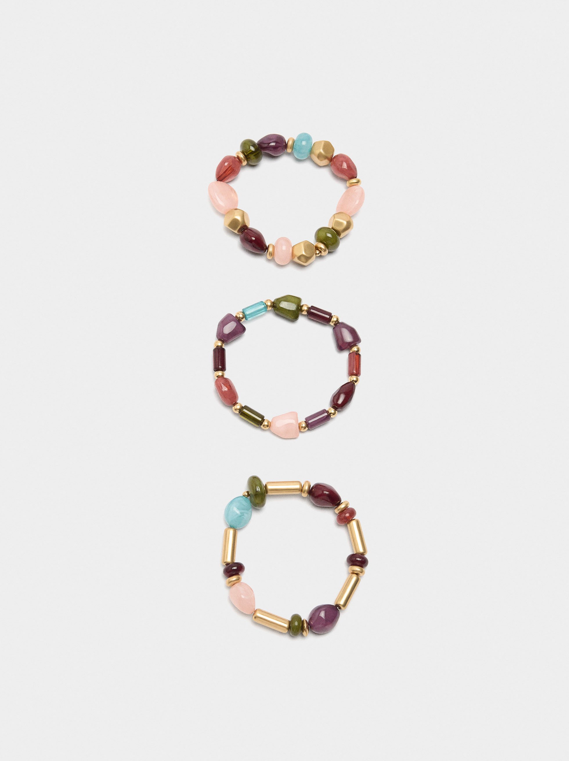 Set de bracelets élastiques en effet pierre image number 3.0