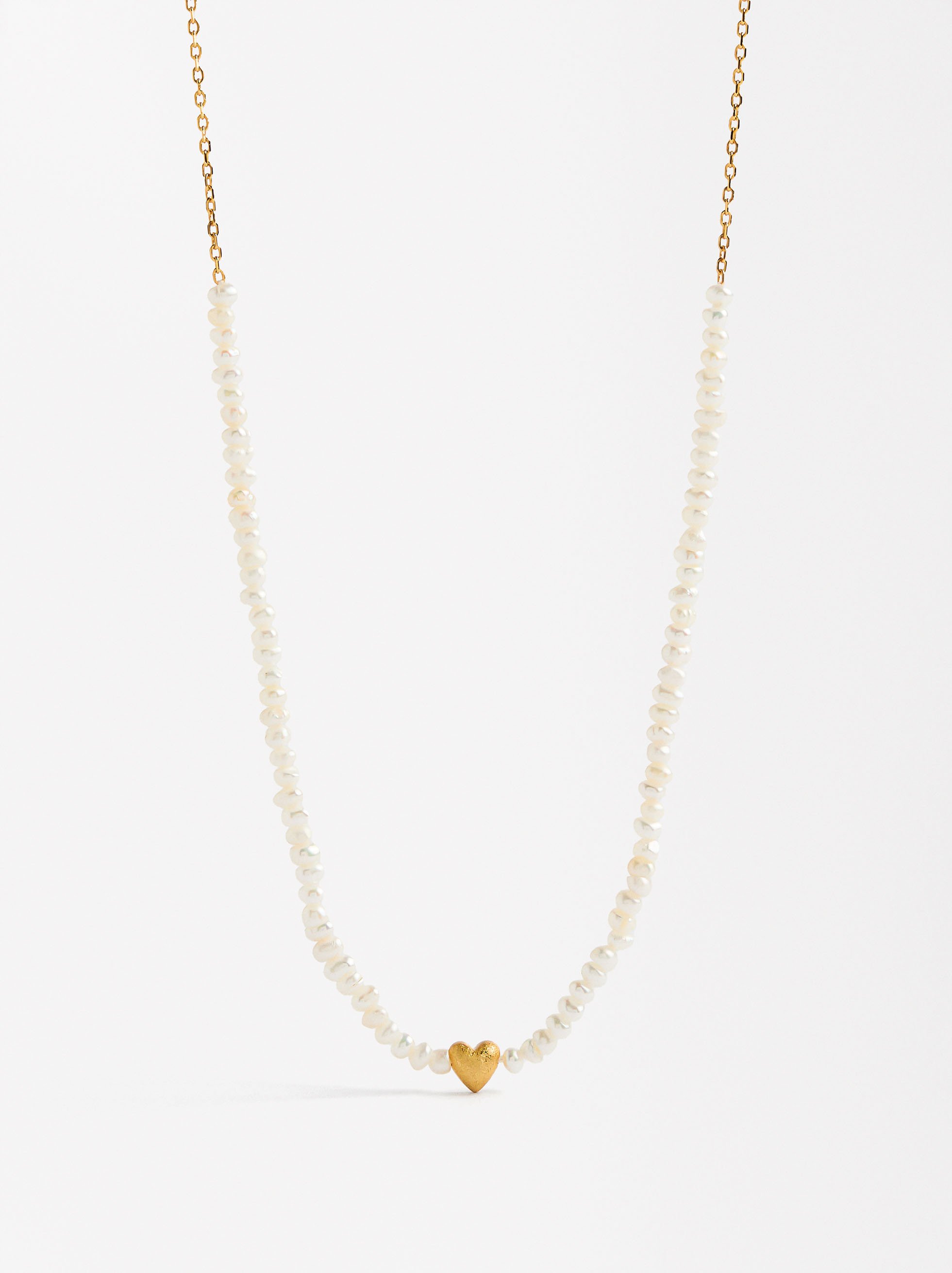 Necklace with freshwater pearls - 925 sterling silver image number 0.0