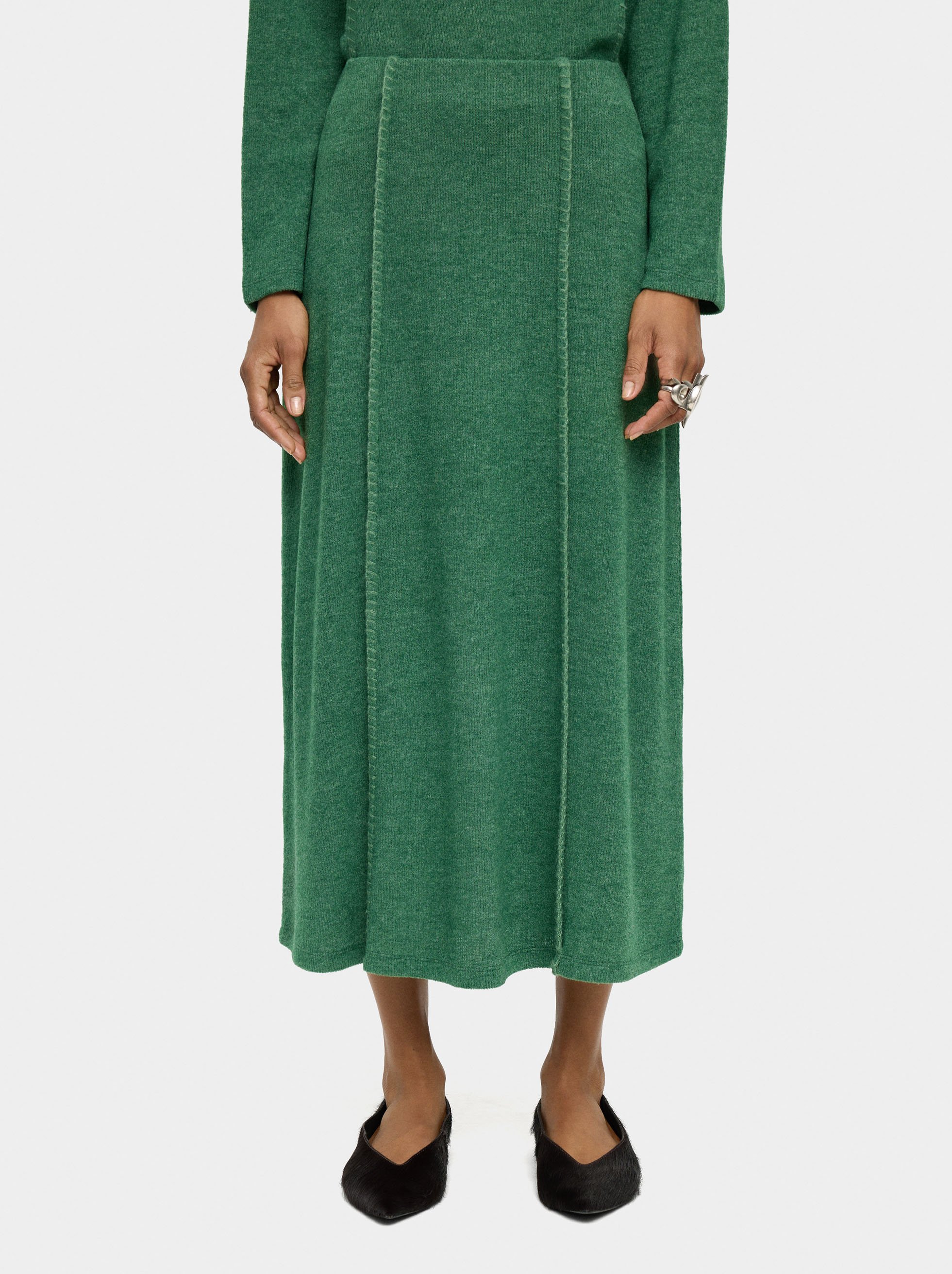 Ribbed long skirt image number 1.0